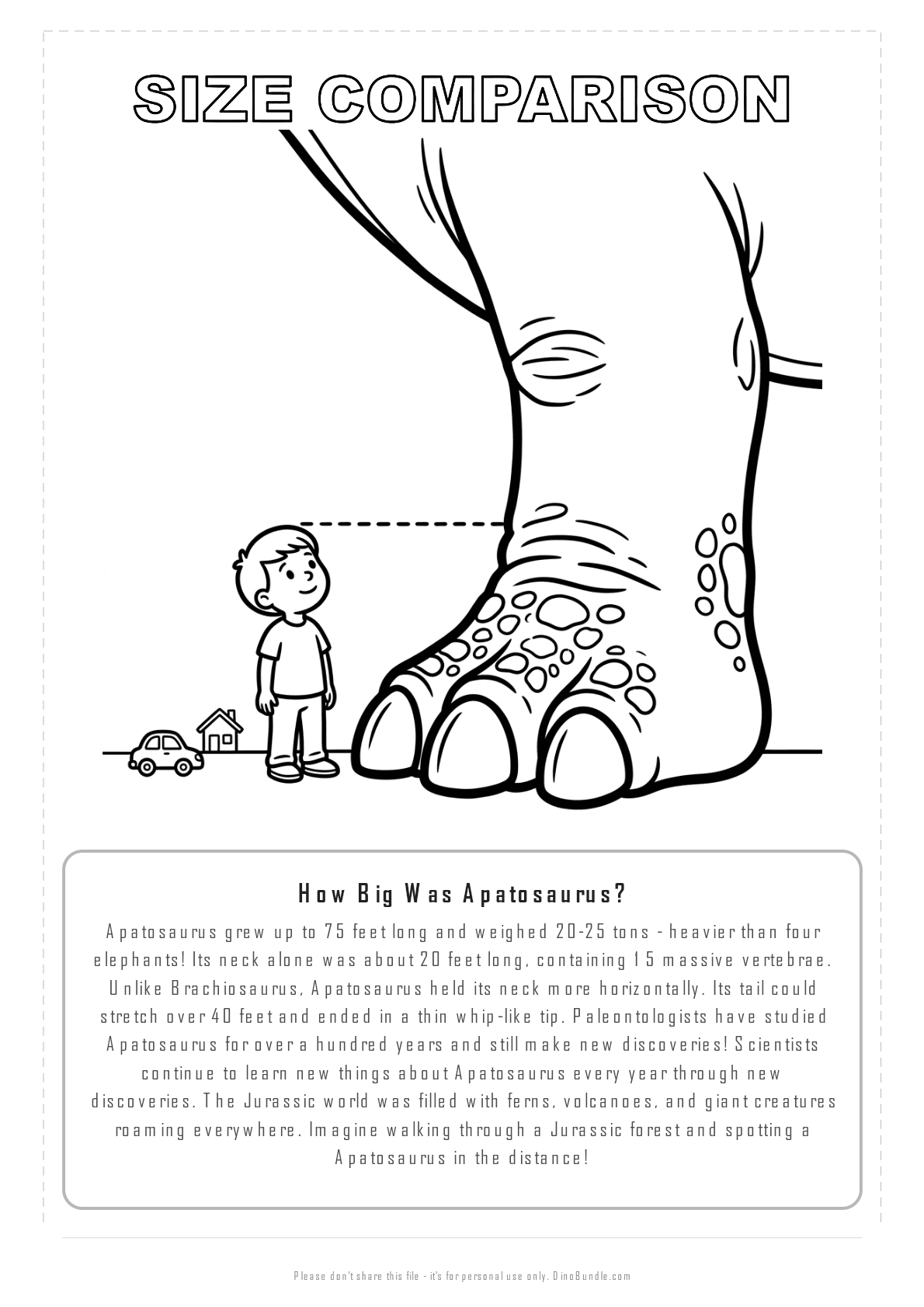 Apatosaurus printable page 8