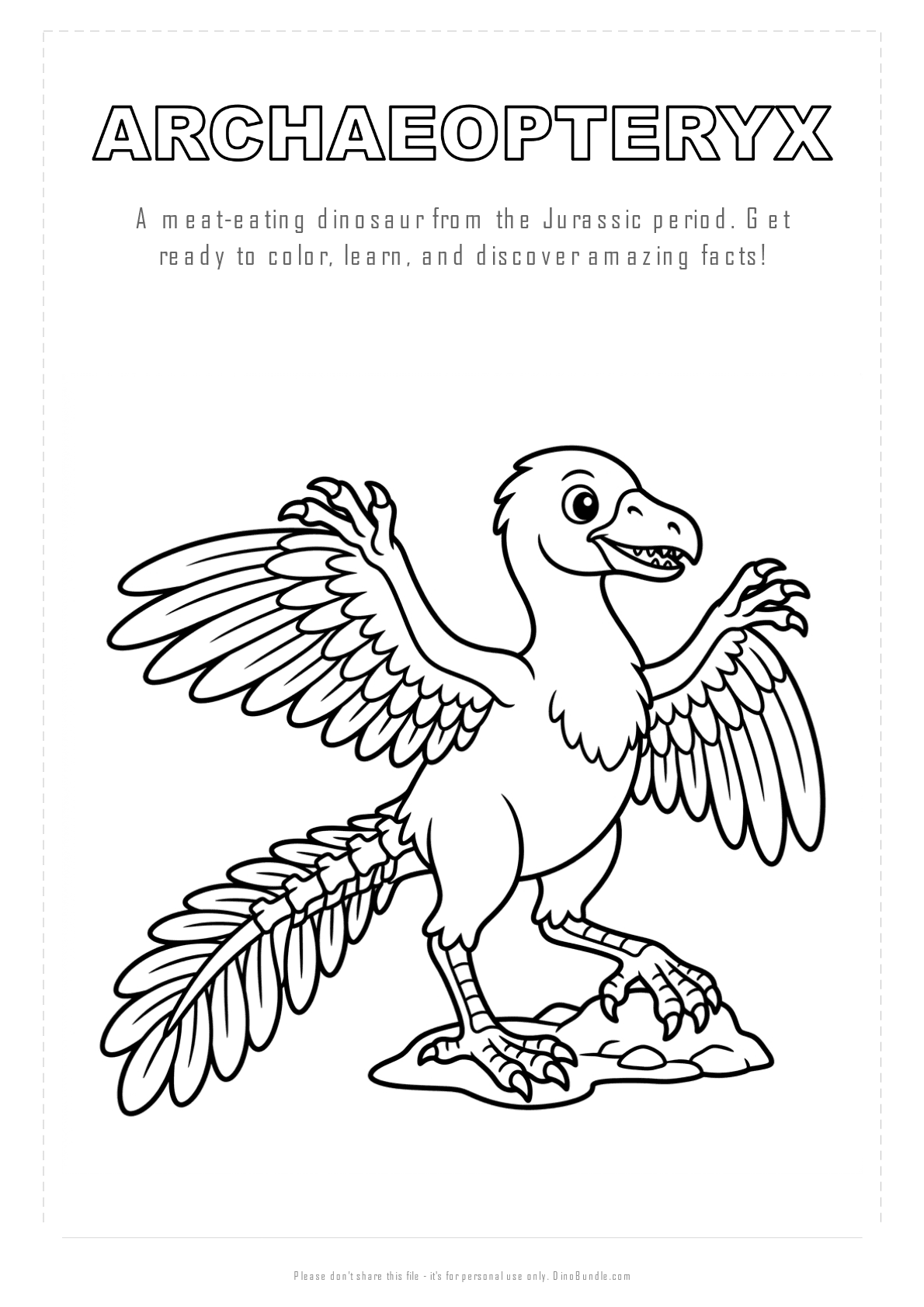 Archaeopteryx printable page 1