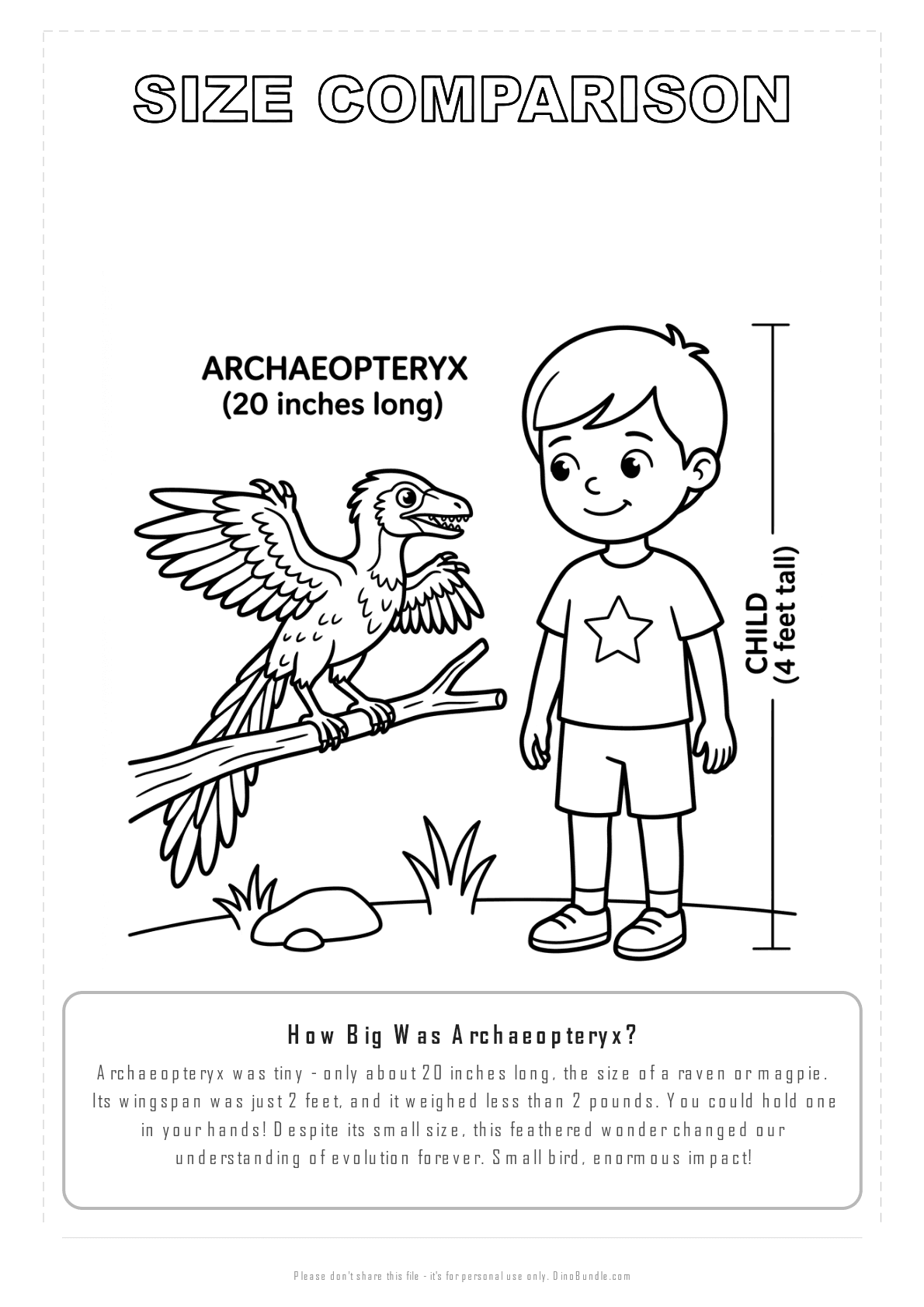 Archaeopteryx printable page 8