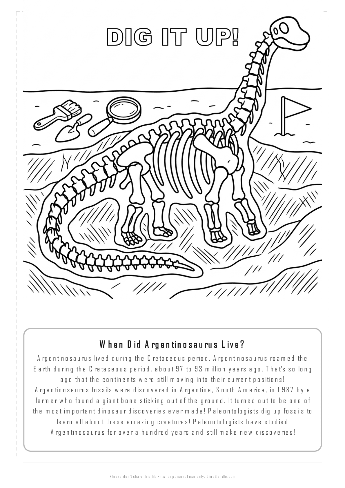 Argentinosaurus printable page 6