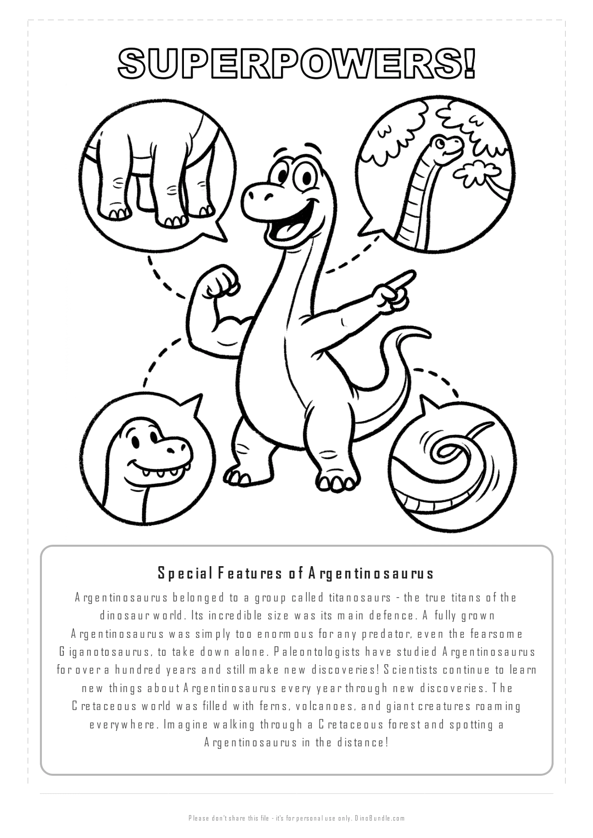 Argentinosaurus printable page 7