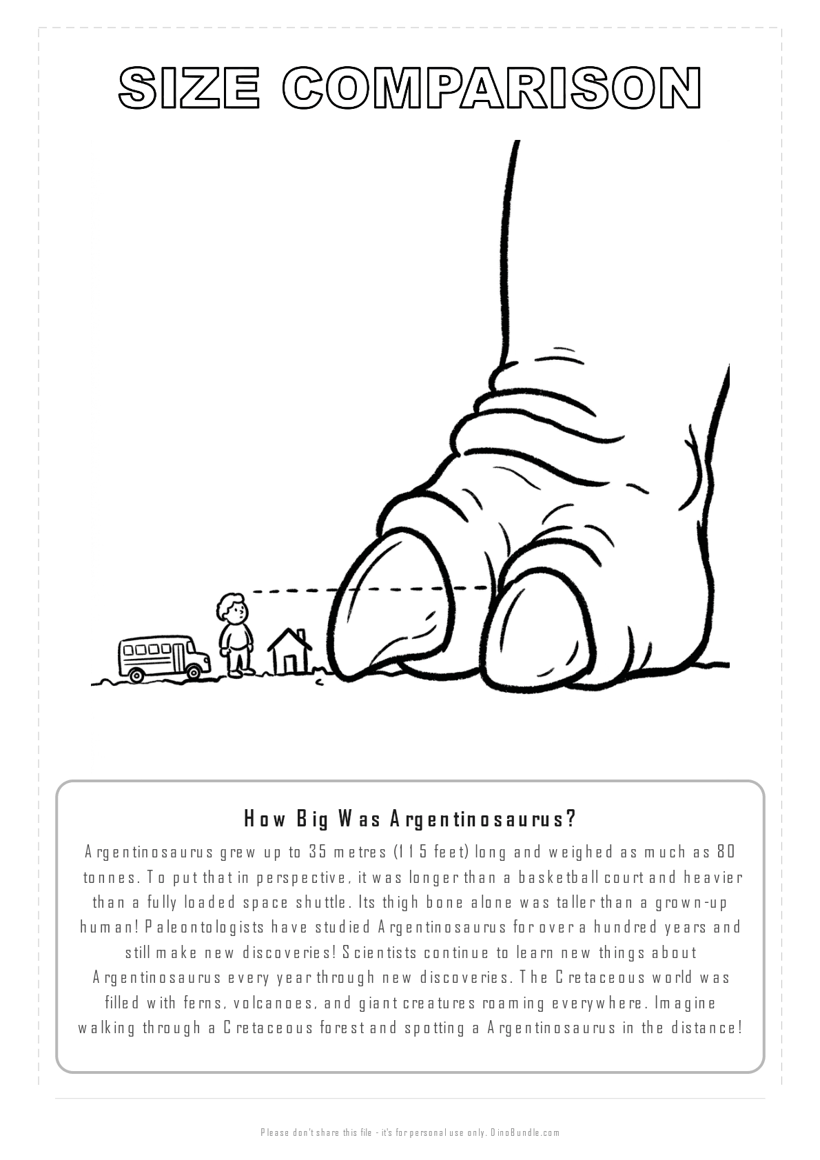 Argentinosaurus printable page 8