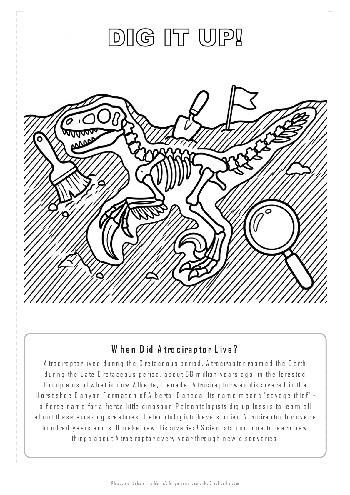 Atrociraptor printable page 6