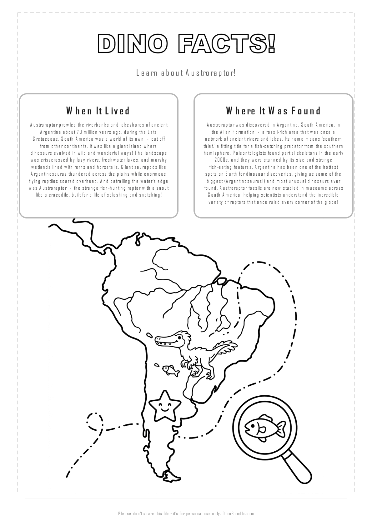 Austroraptor printable page 2