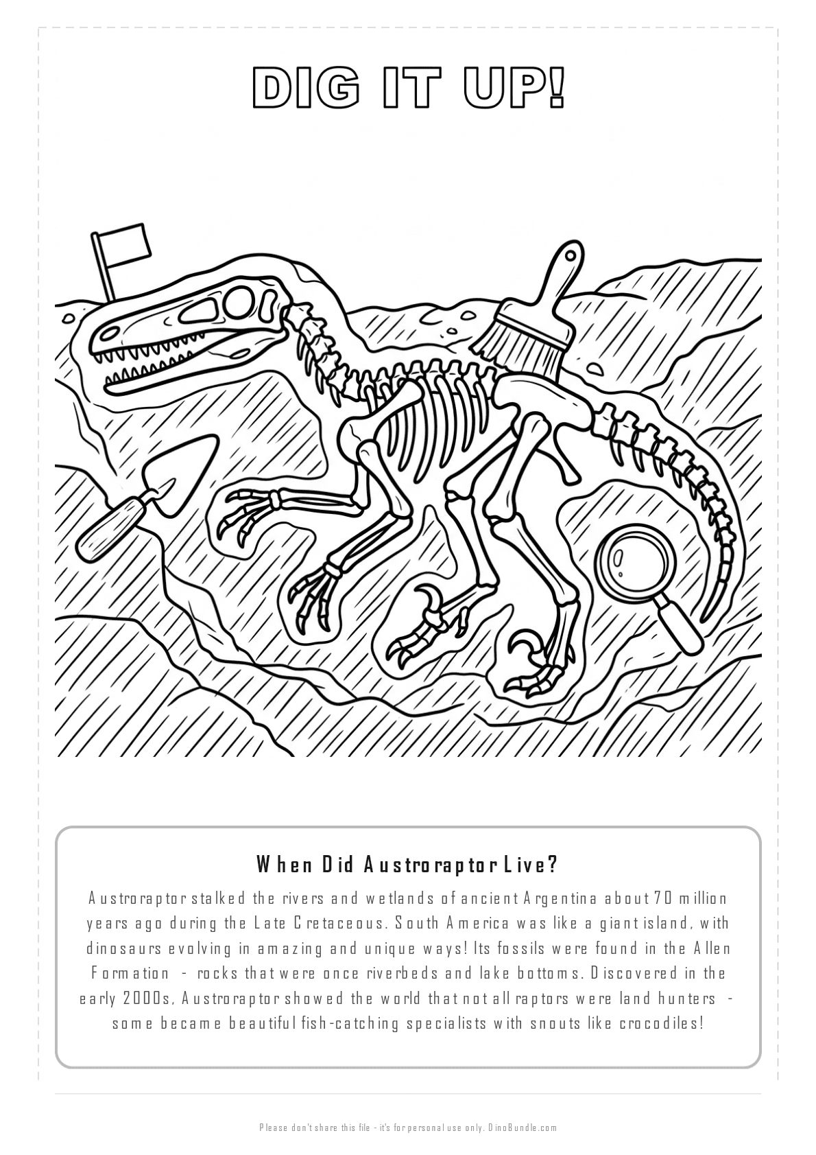 Austroraptor printable page 6