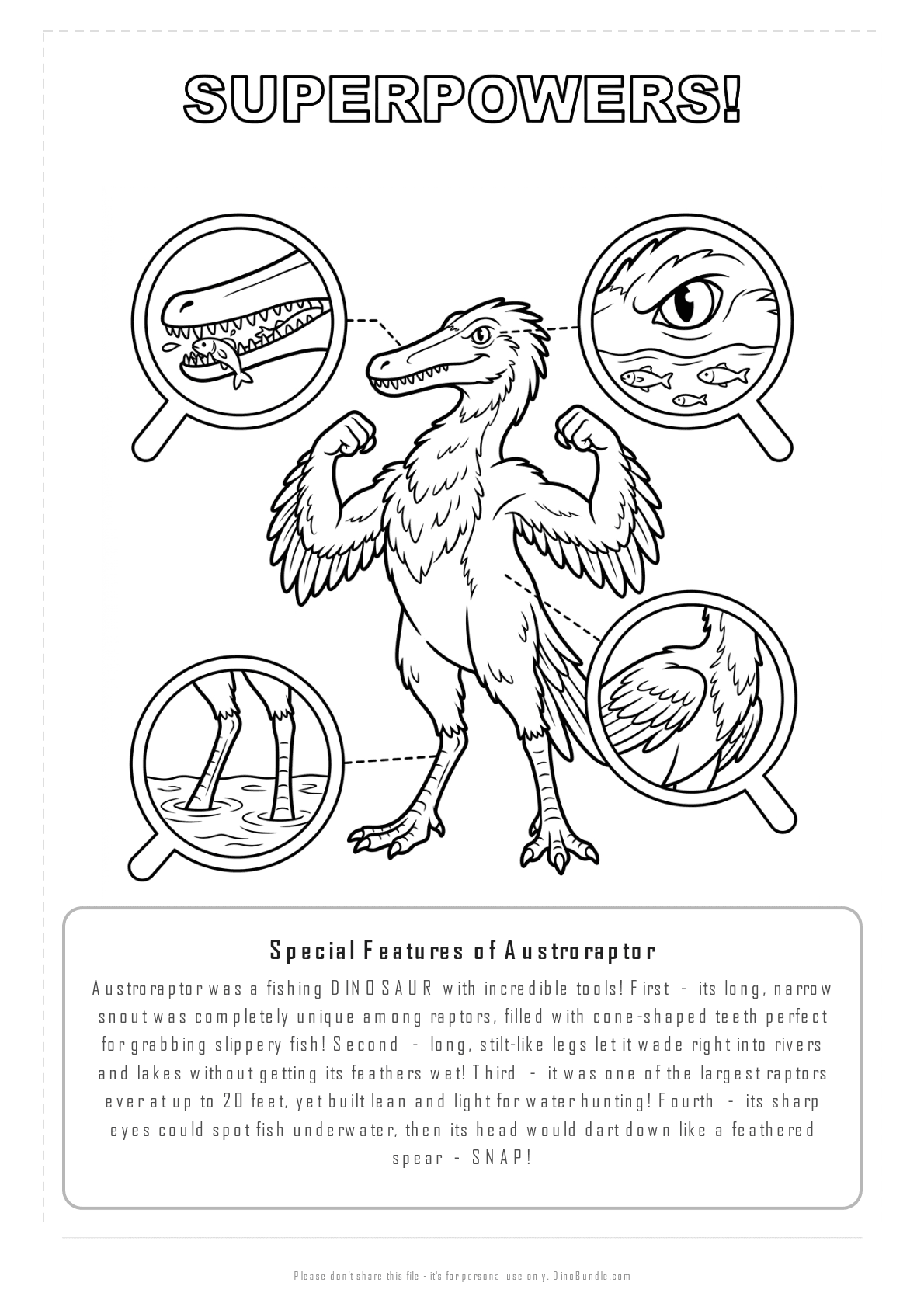 Austroraptor printable page 7
