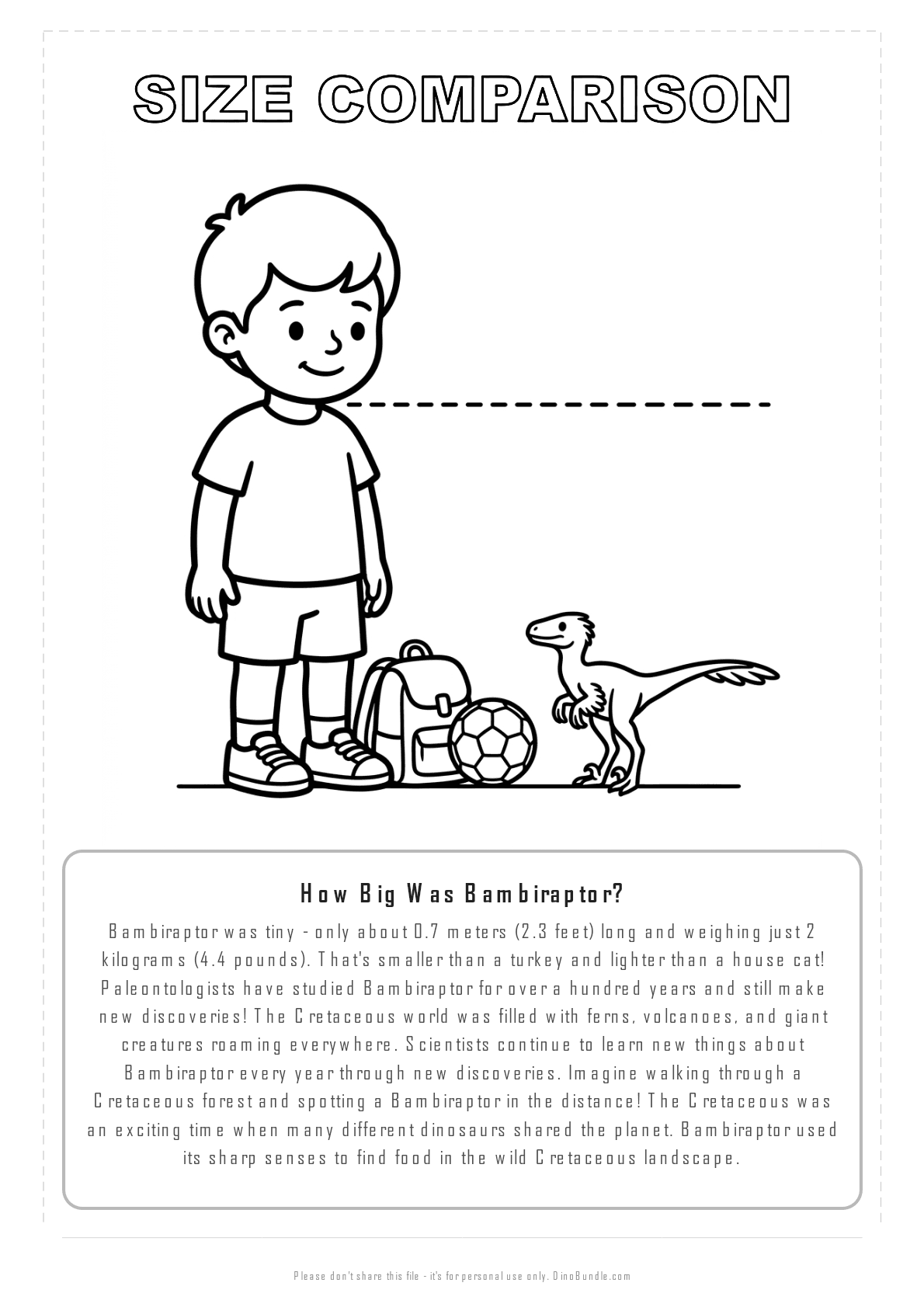 Bambiraptor printable page 8