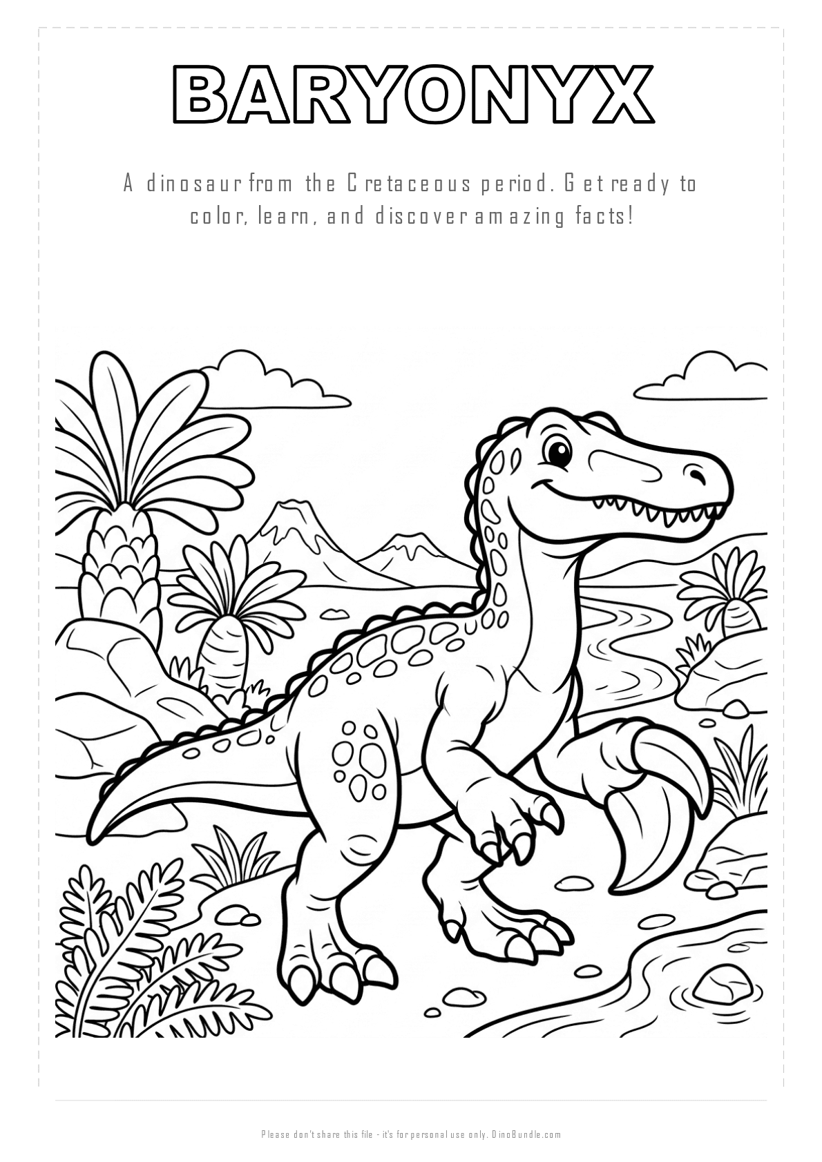Baryonyx printable page 1