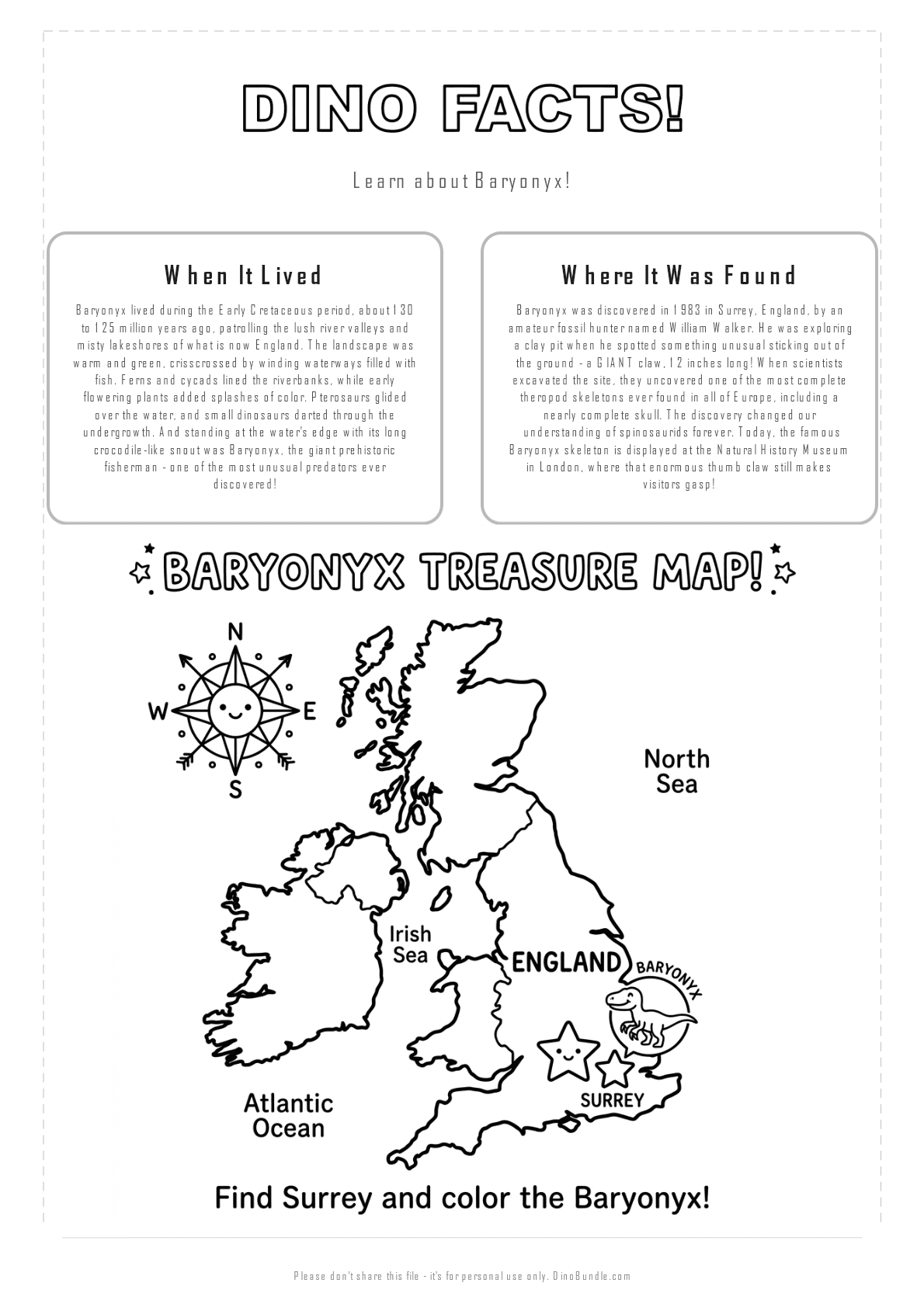 Baryonyx printable page 2