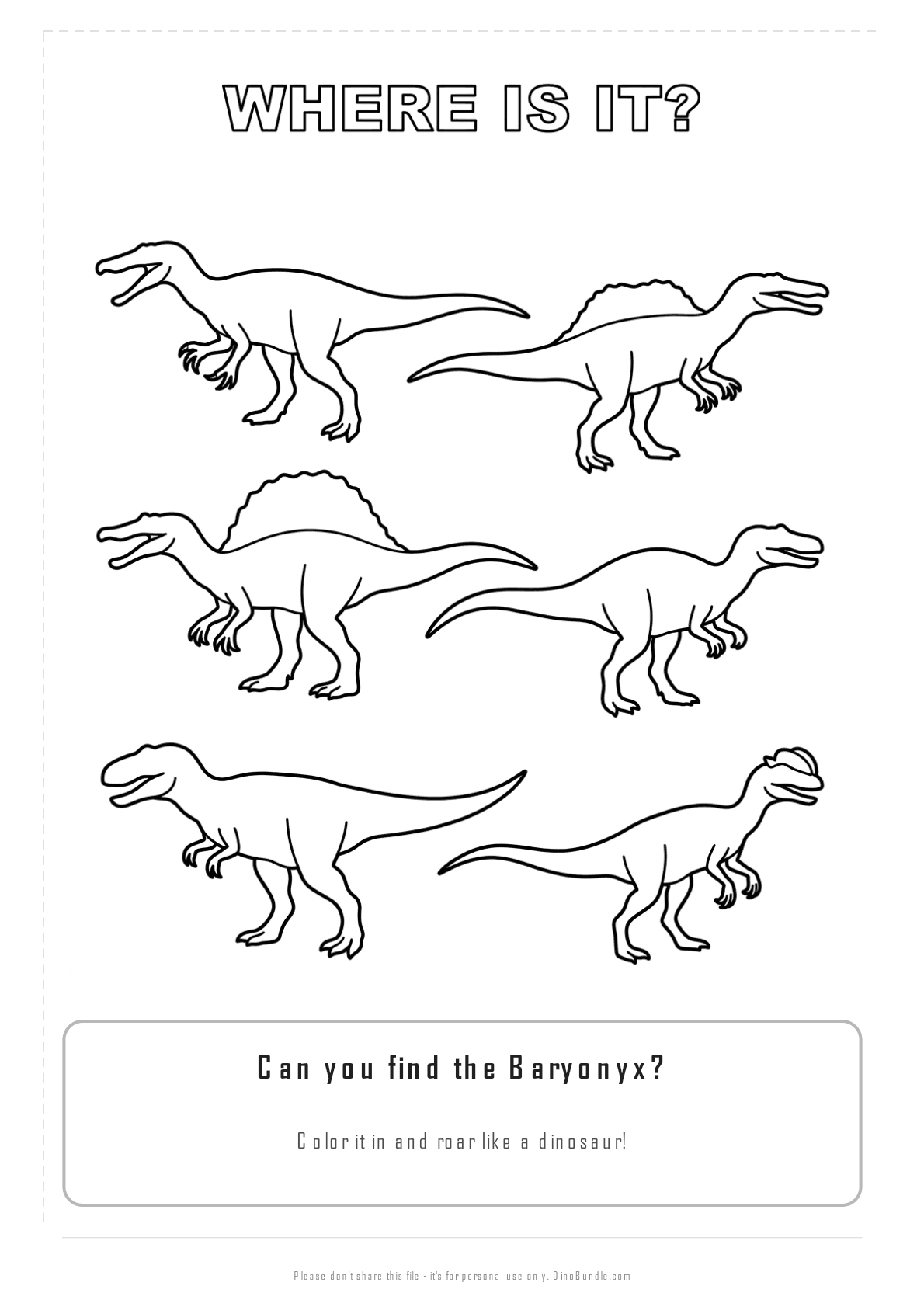 Baryonyx printable page 3