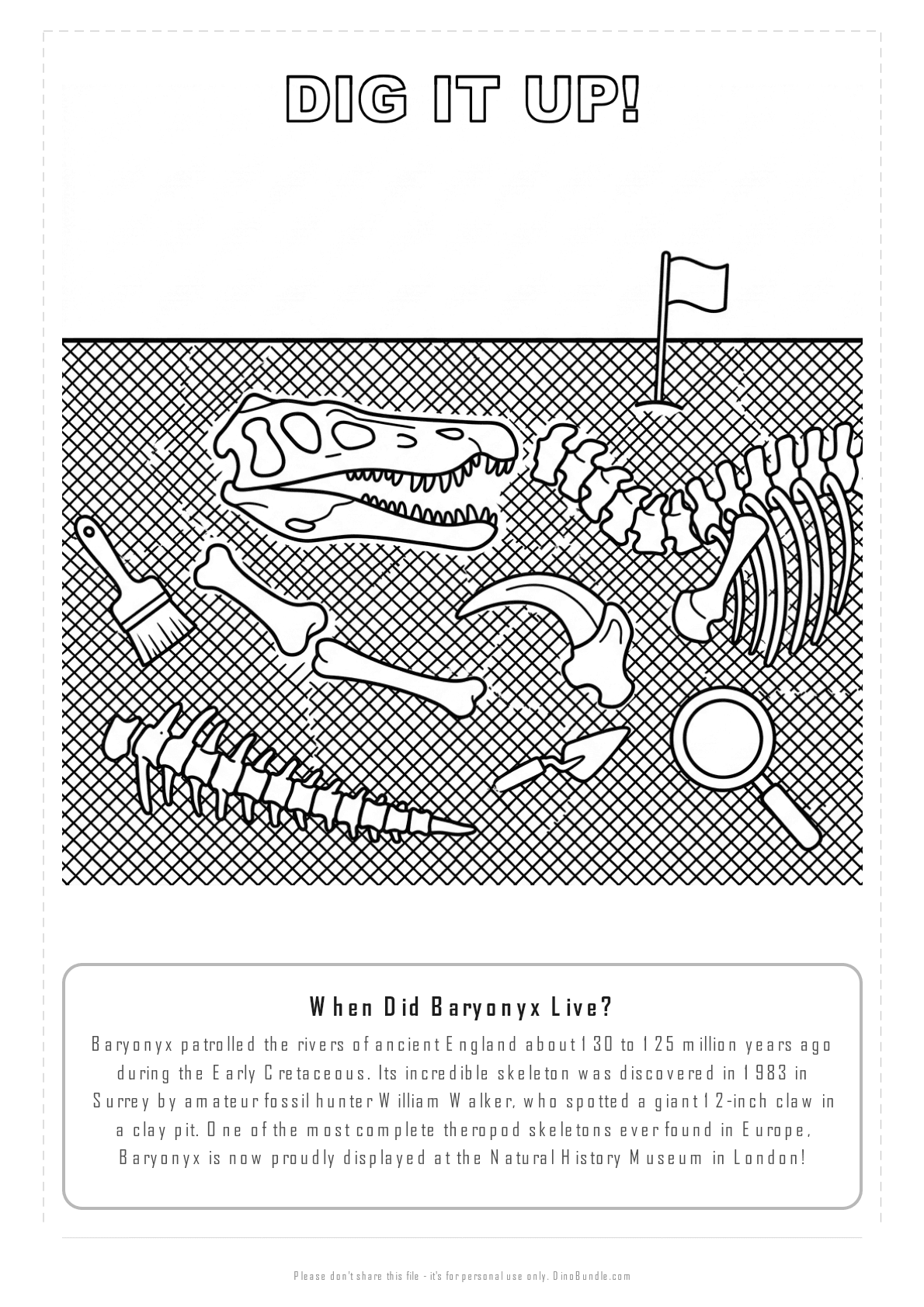 Baryonyx printable page 6