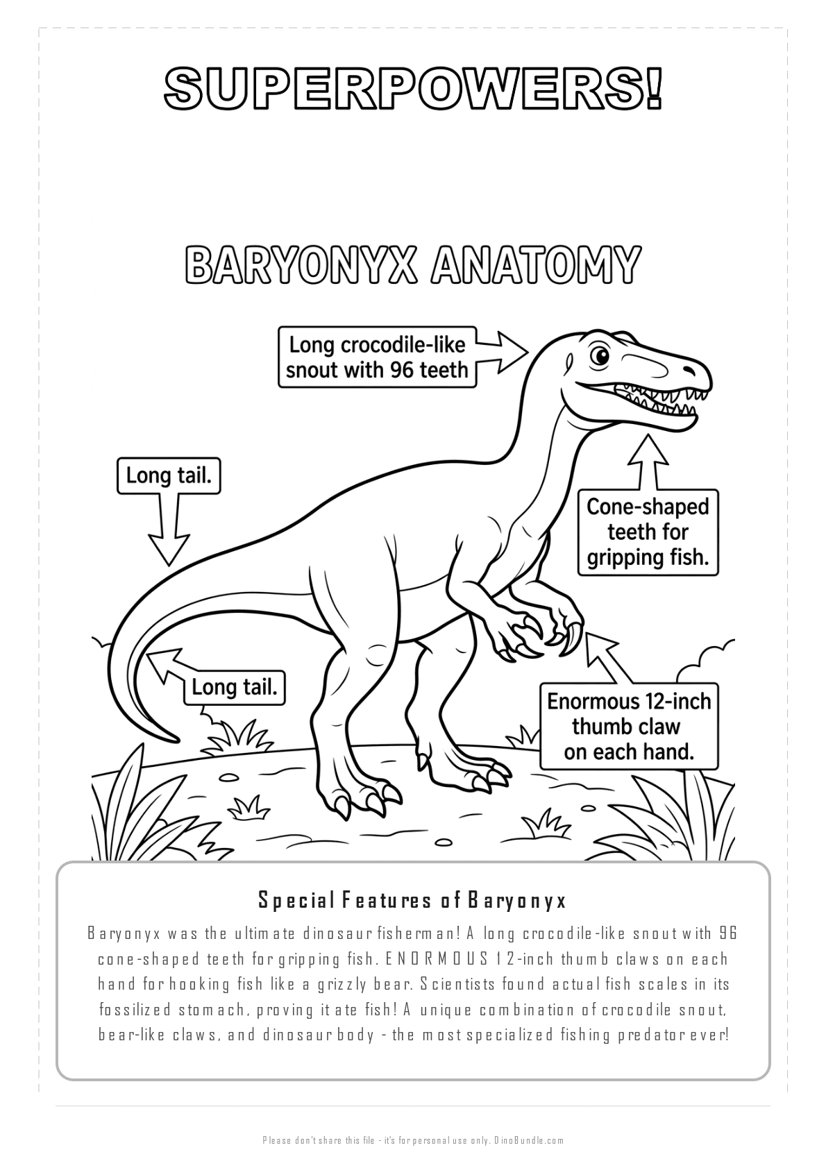 Baryonyx printable page 7