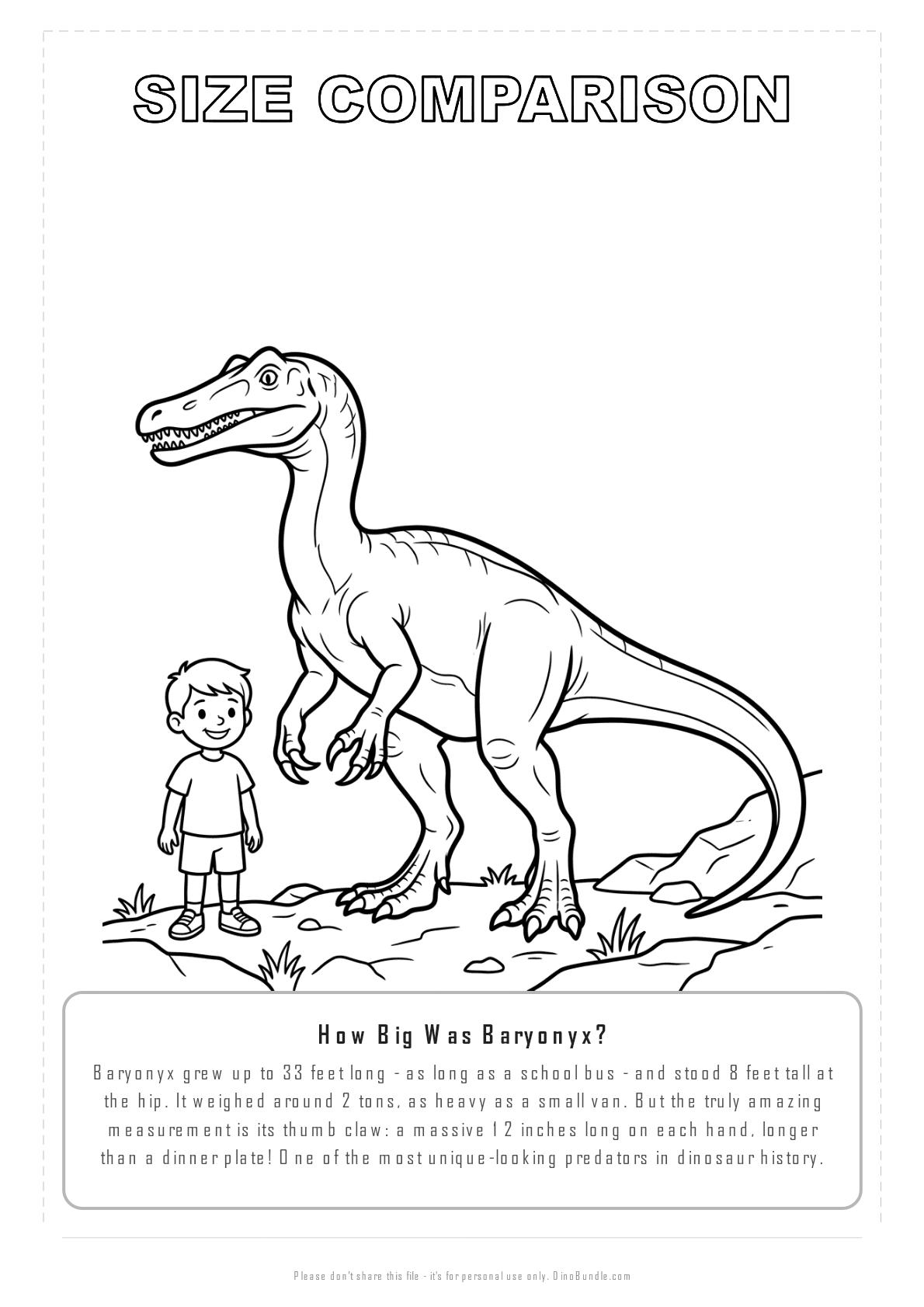Baryonyx printable page 8