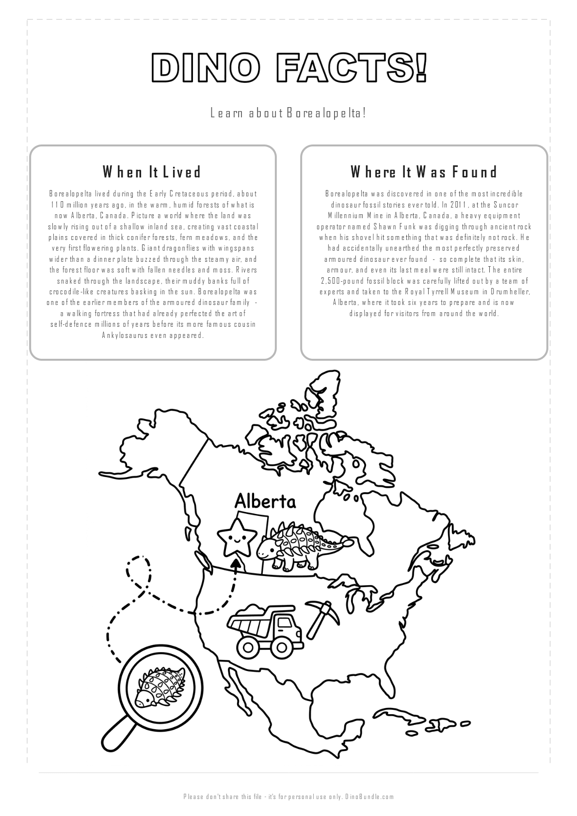 Borealopelta printable page 2