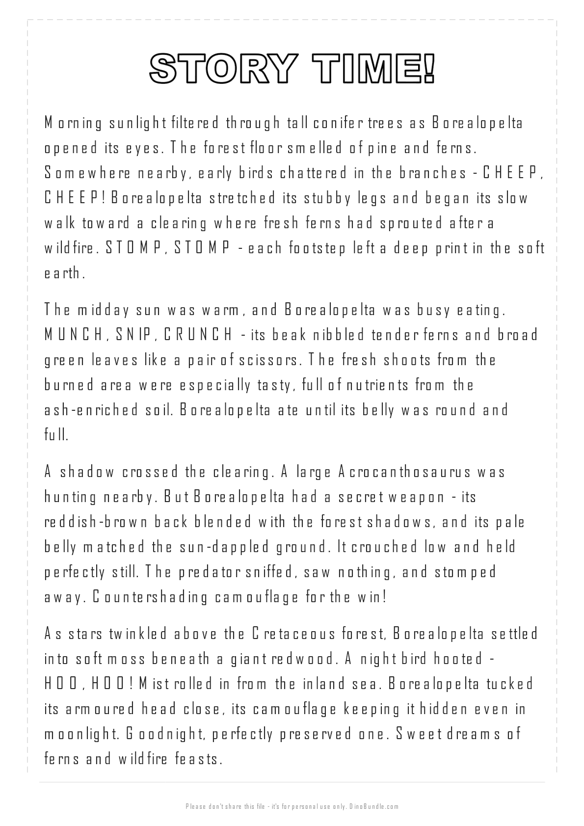 Borealopelta printable page 4