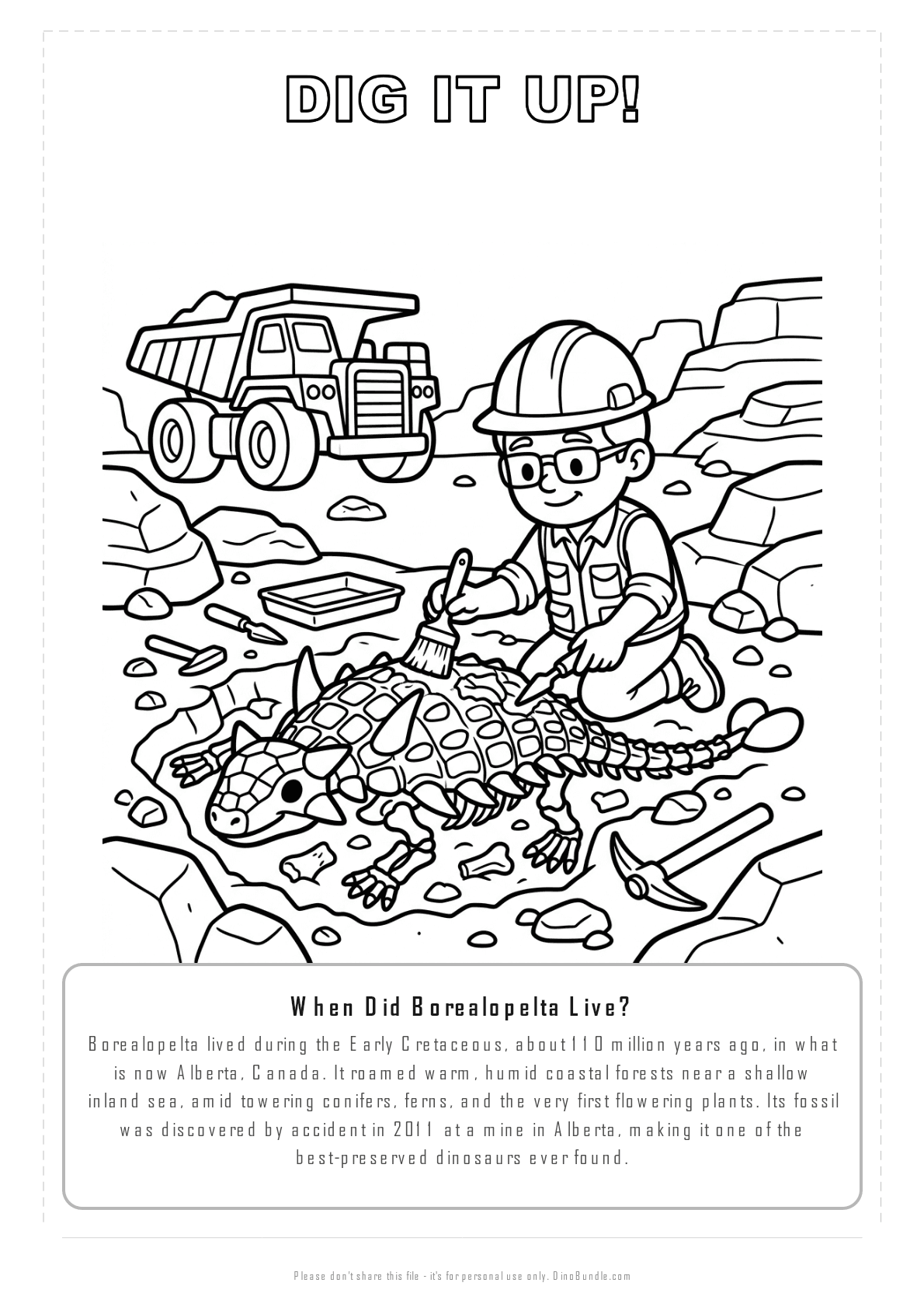 Borealopelta printable page 6