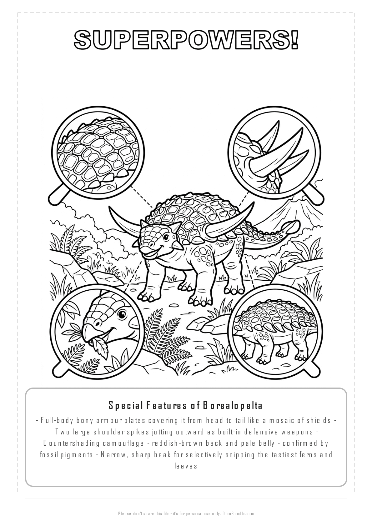 Borealopelta printable page 7