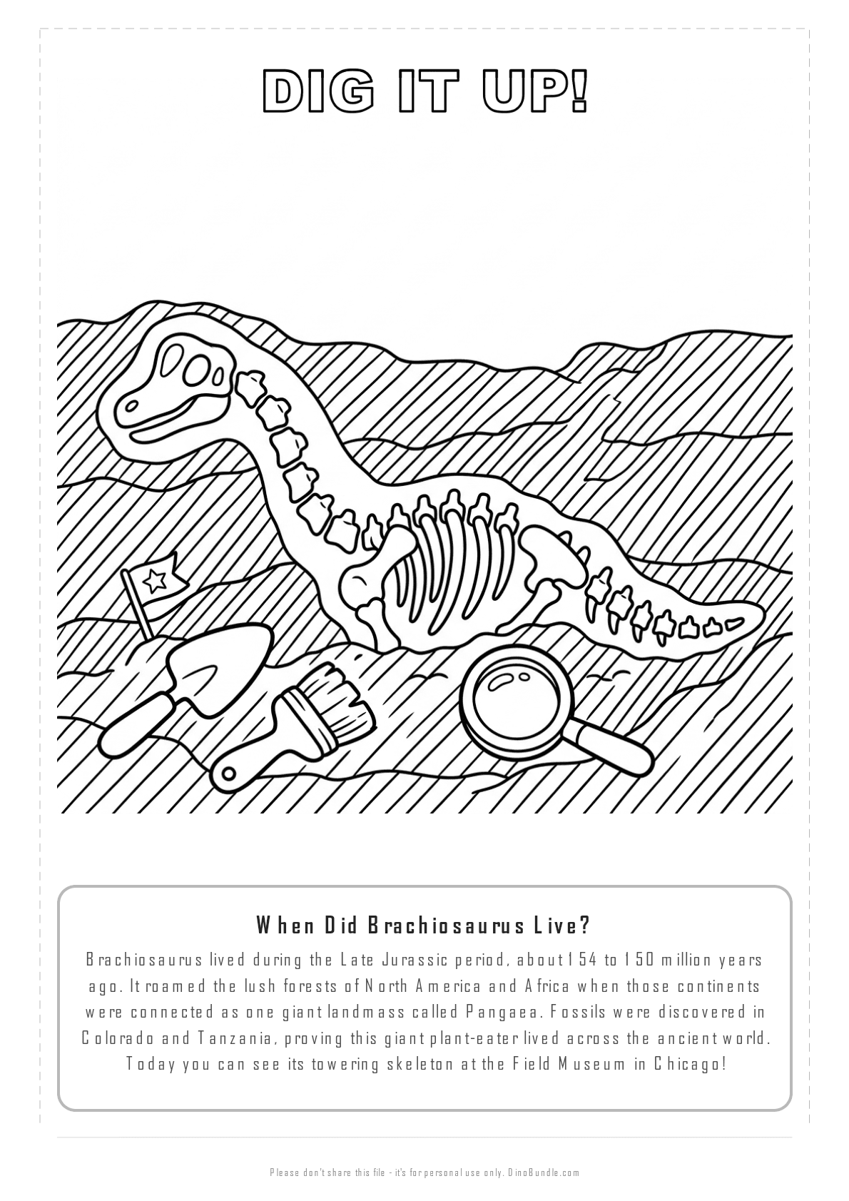 Brachiosaurus printable page 6