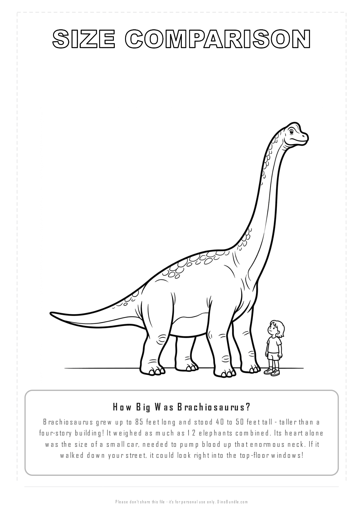 Brachiosaurus printable page 8