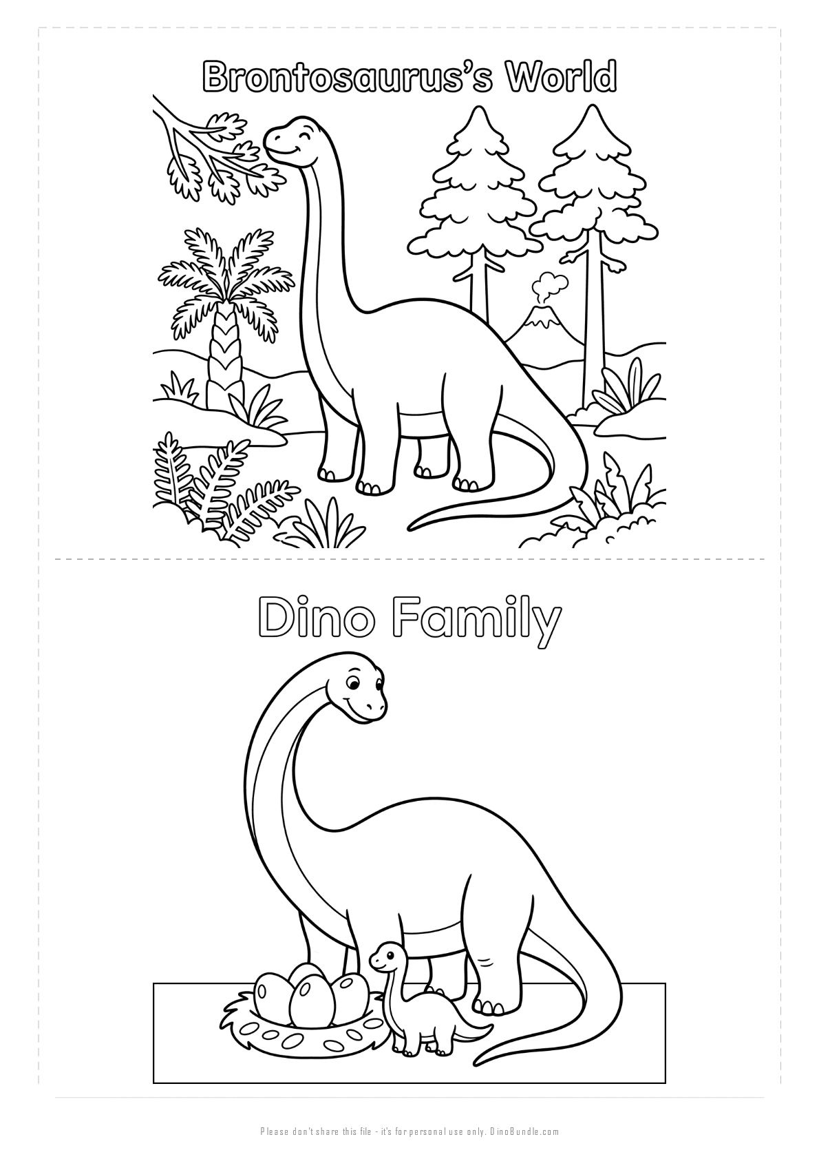 Brontosaurus printable page 5