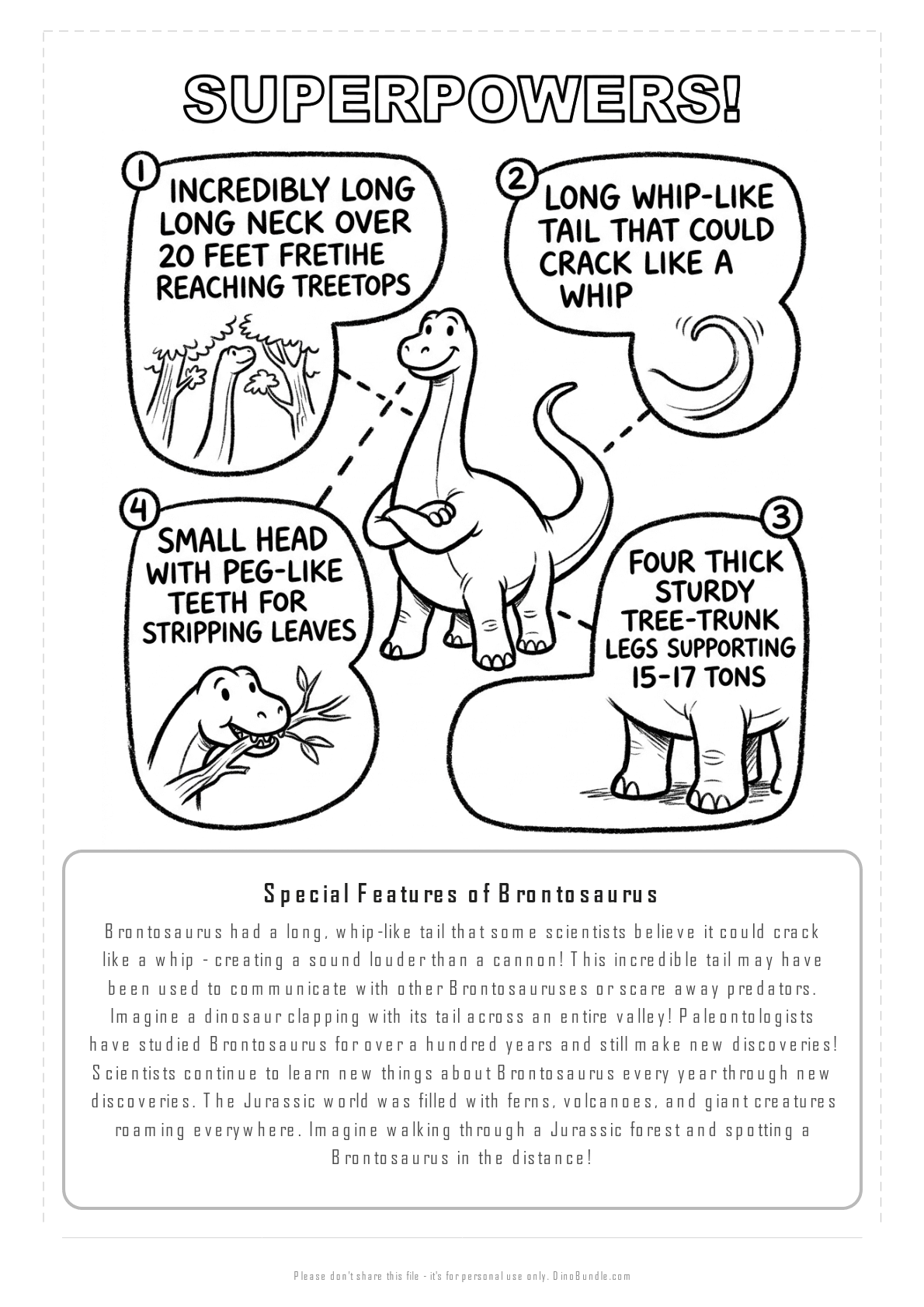 Brontosaurus printable page 7