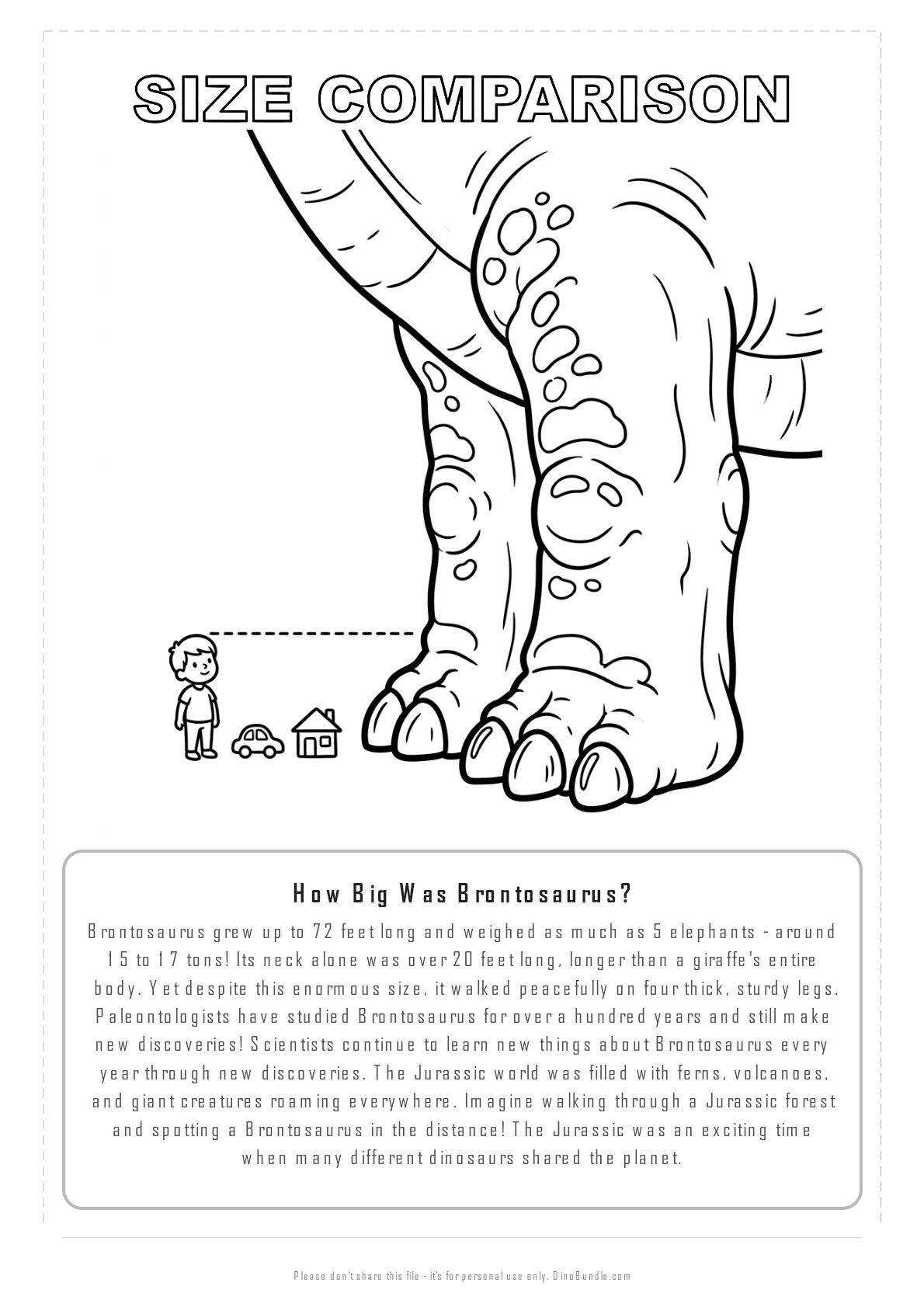 Brontosaurus printable page 8