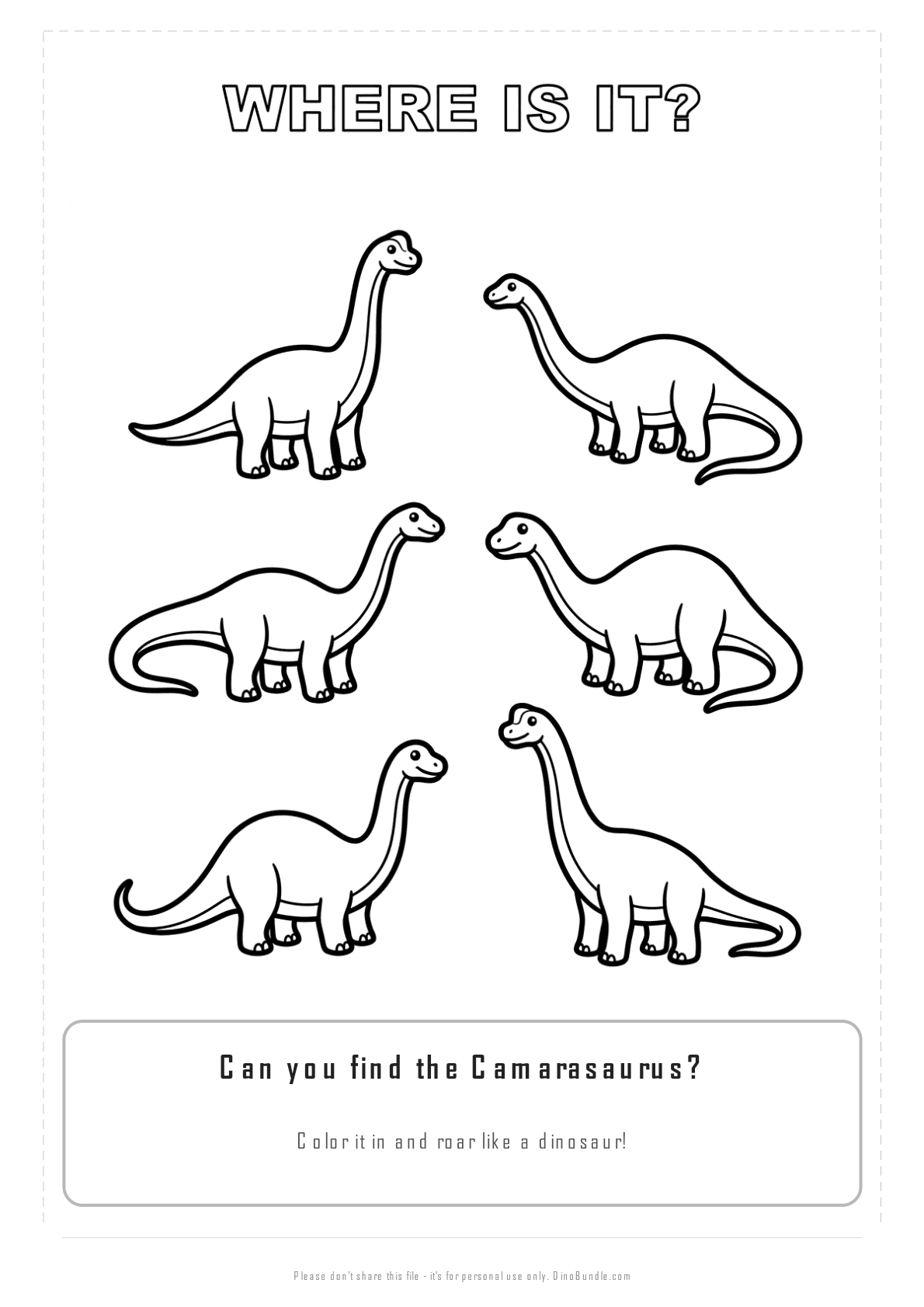 Camarasaurus printable page 3