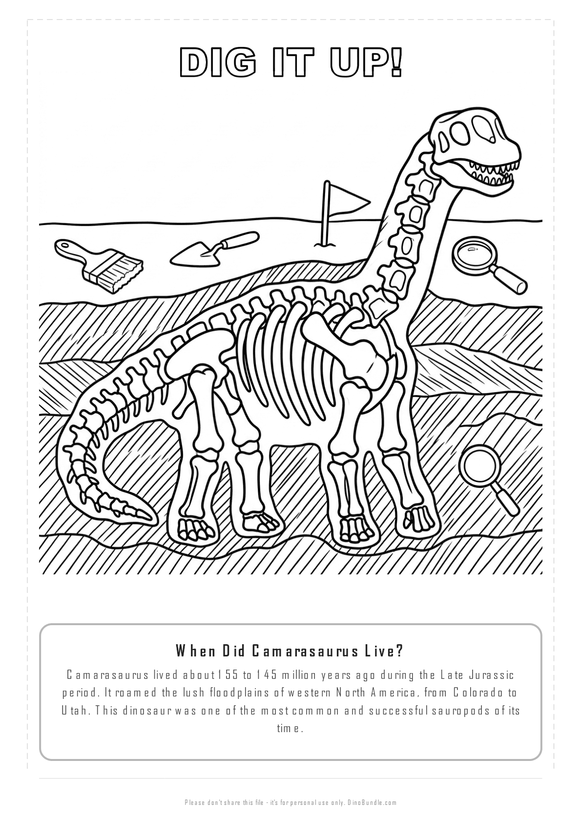 Camarasaurus printable page 6