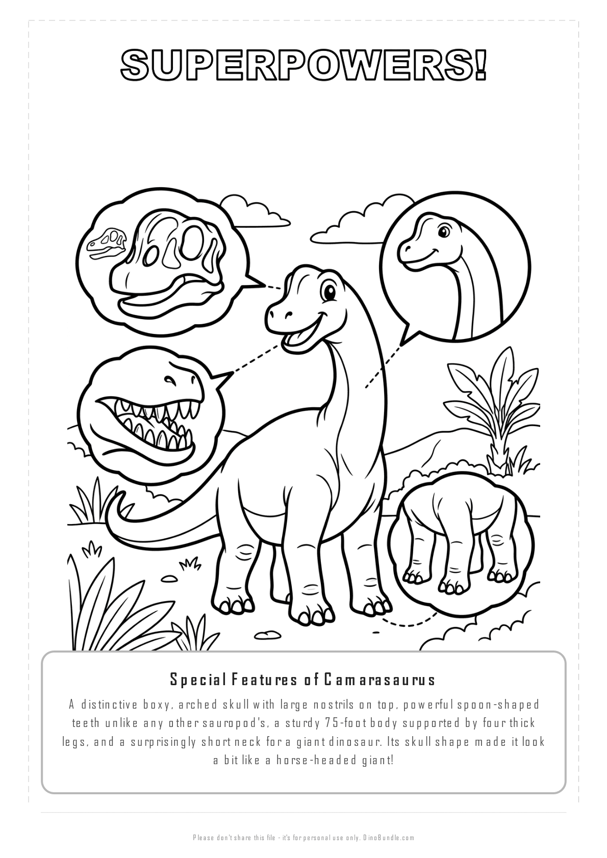 Camarasaurus printable page 7
