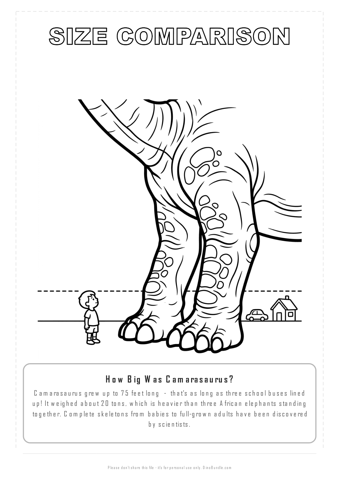 Camarasaurus printable page 8