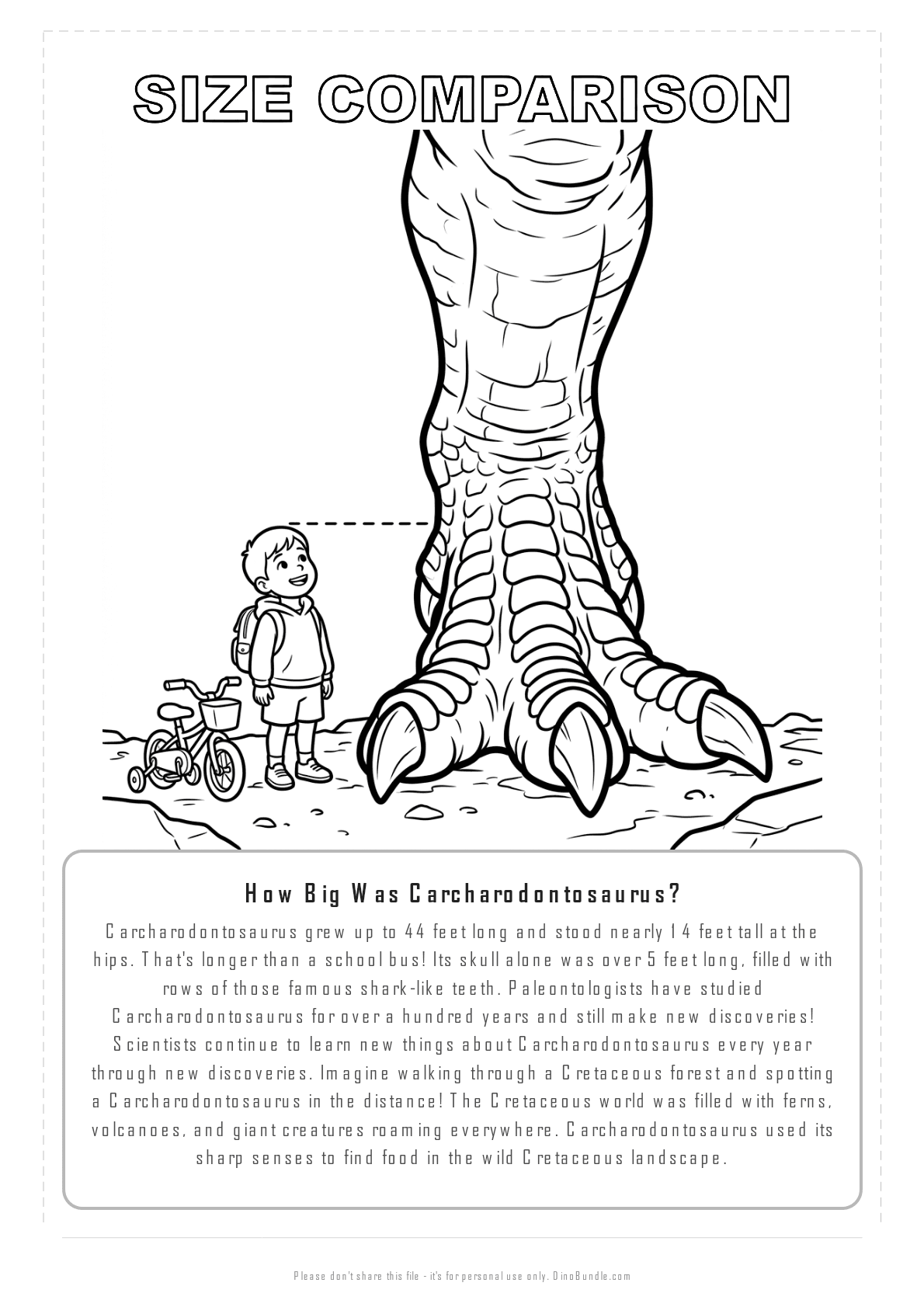 Carcharodontosaurus printable page 8