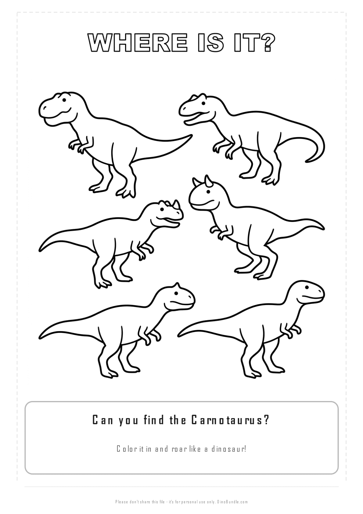 Carnotaurus printable page 3