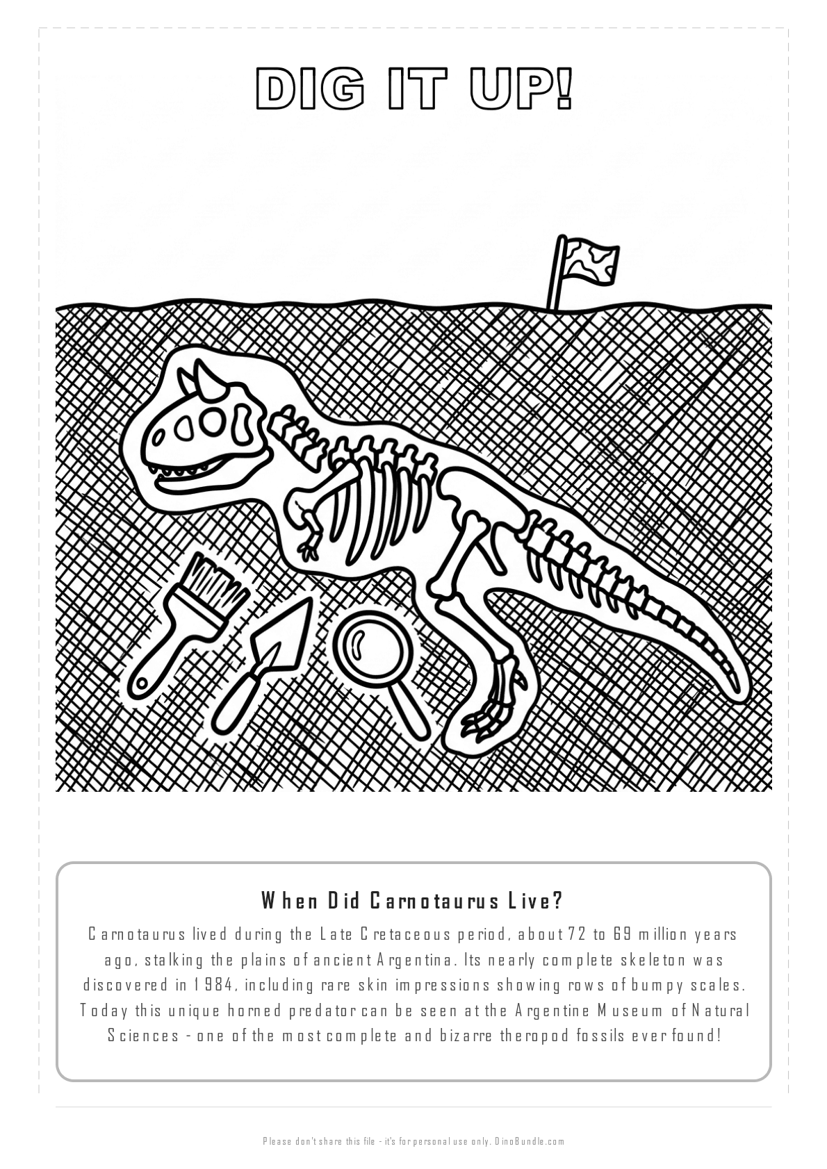 Carnotaurus printable page 6