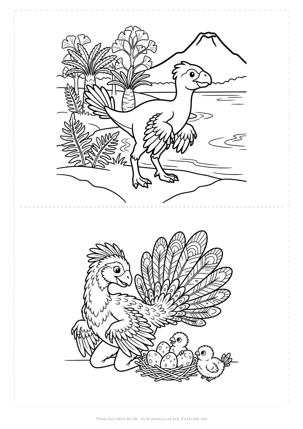Caudipteryx printable page 5