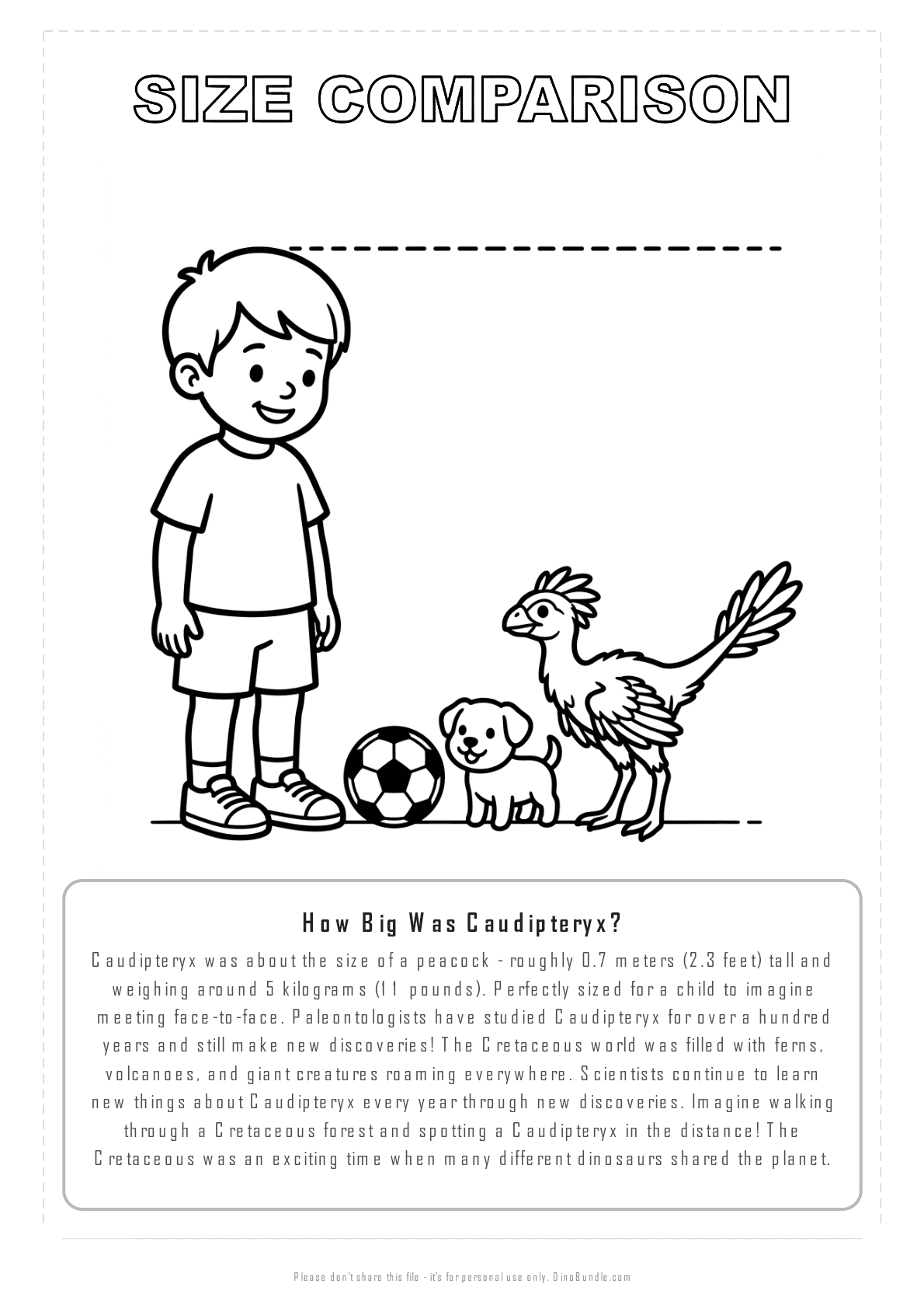 Caudipteryx printable page 8