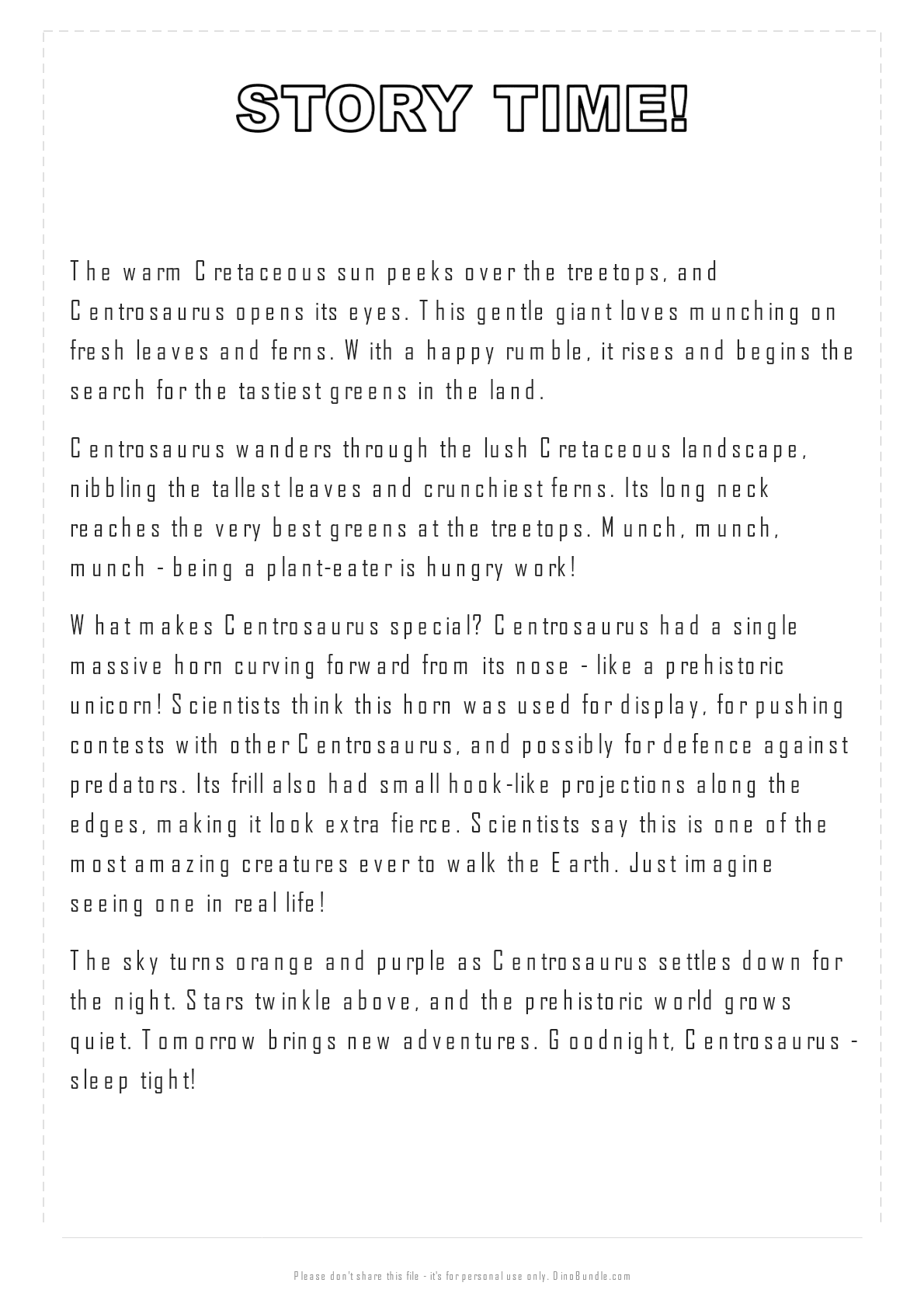 Centrosaurus printable page 4