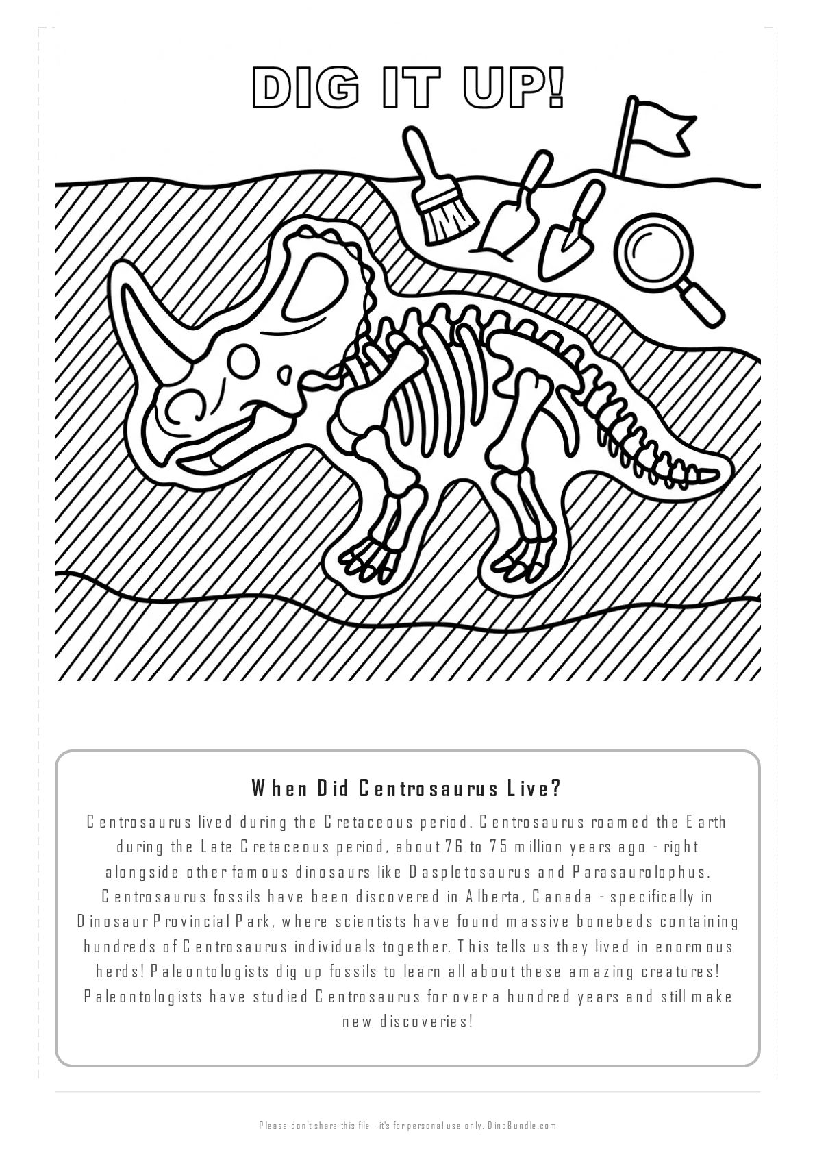 Centrosaurus printable page 6