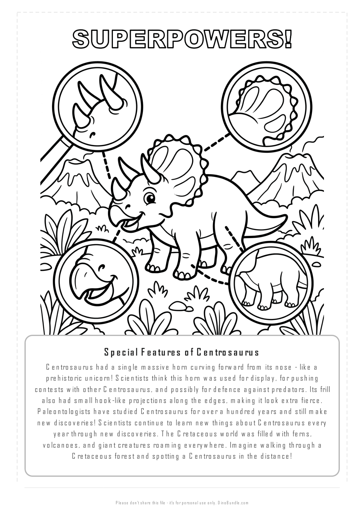 Centrosaurus printable page 7