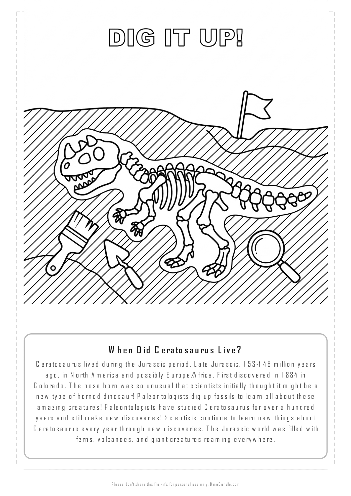 Ceratosaurus printable page 6
