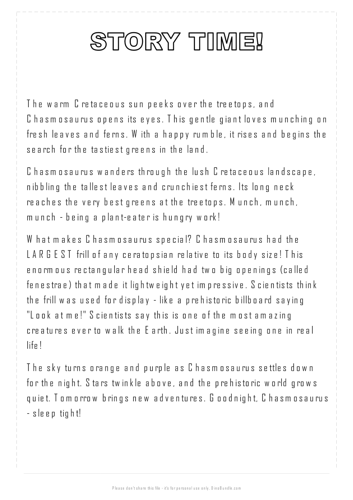 Chasmosaurus printable page 4
