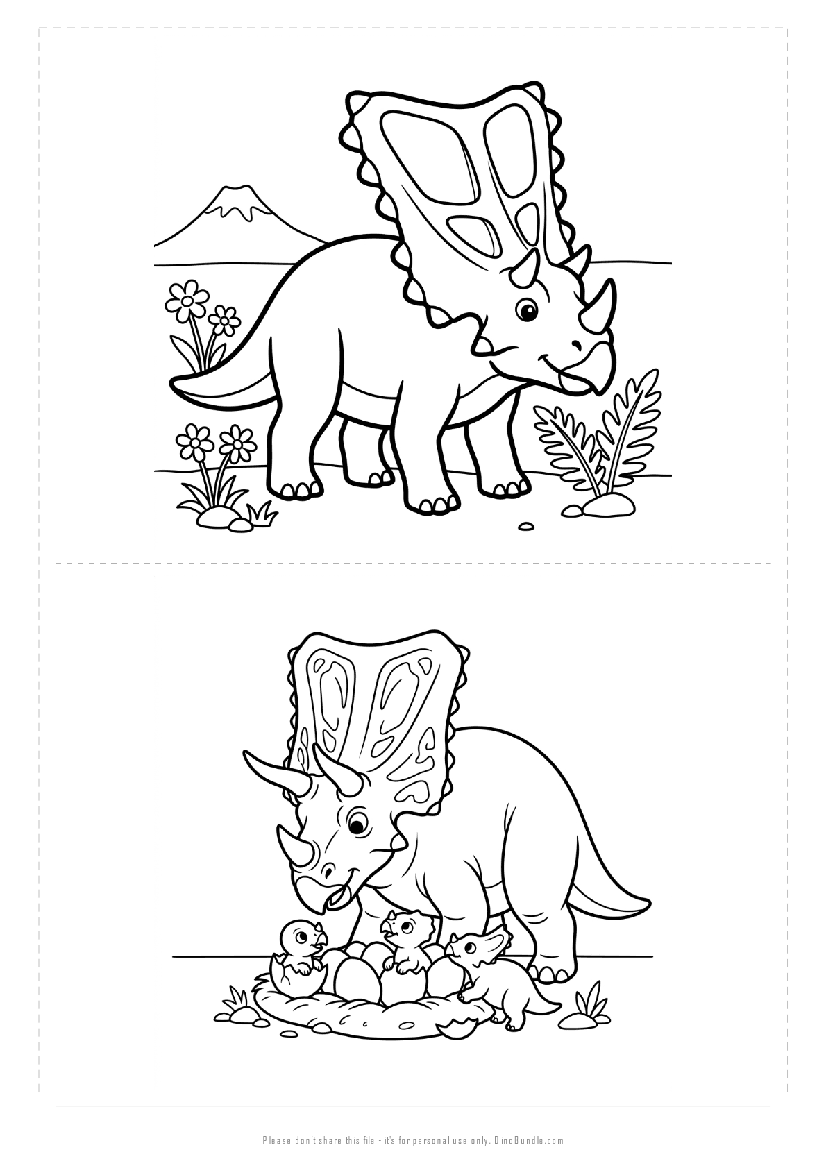 Chasmosaurus printable page 5
