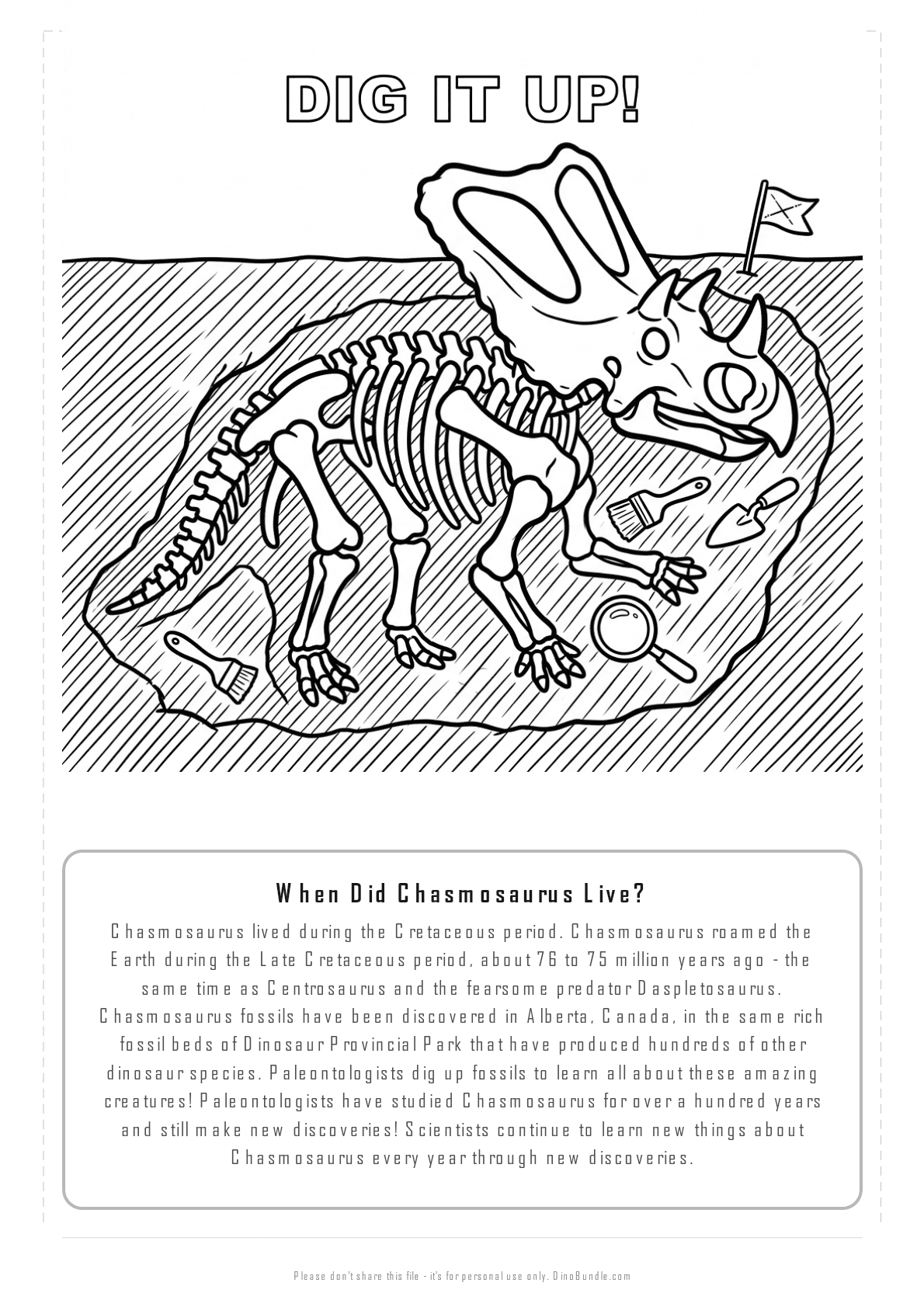 Chasmosaurus printable page 6