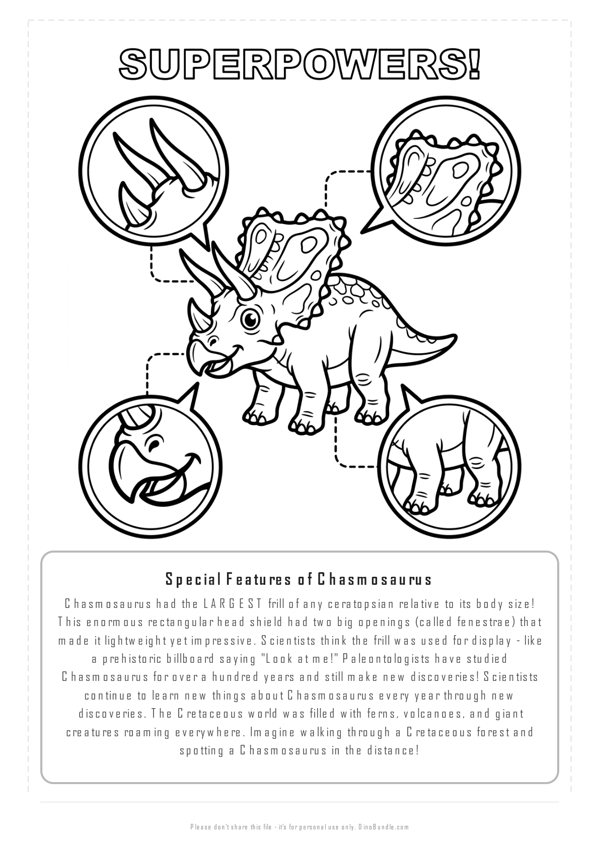 Chasmosaurus printable page 7