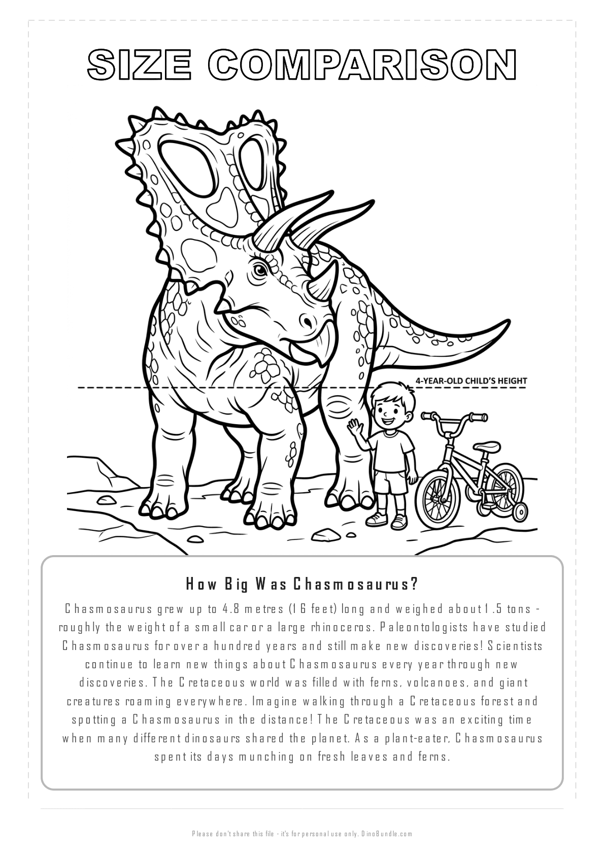 Chasmosaurus printable page 8
