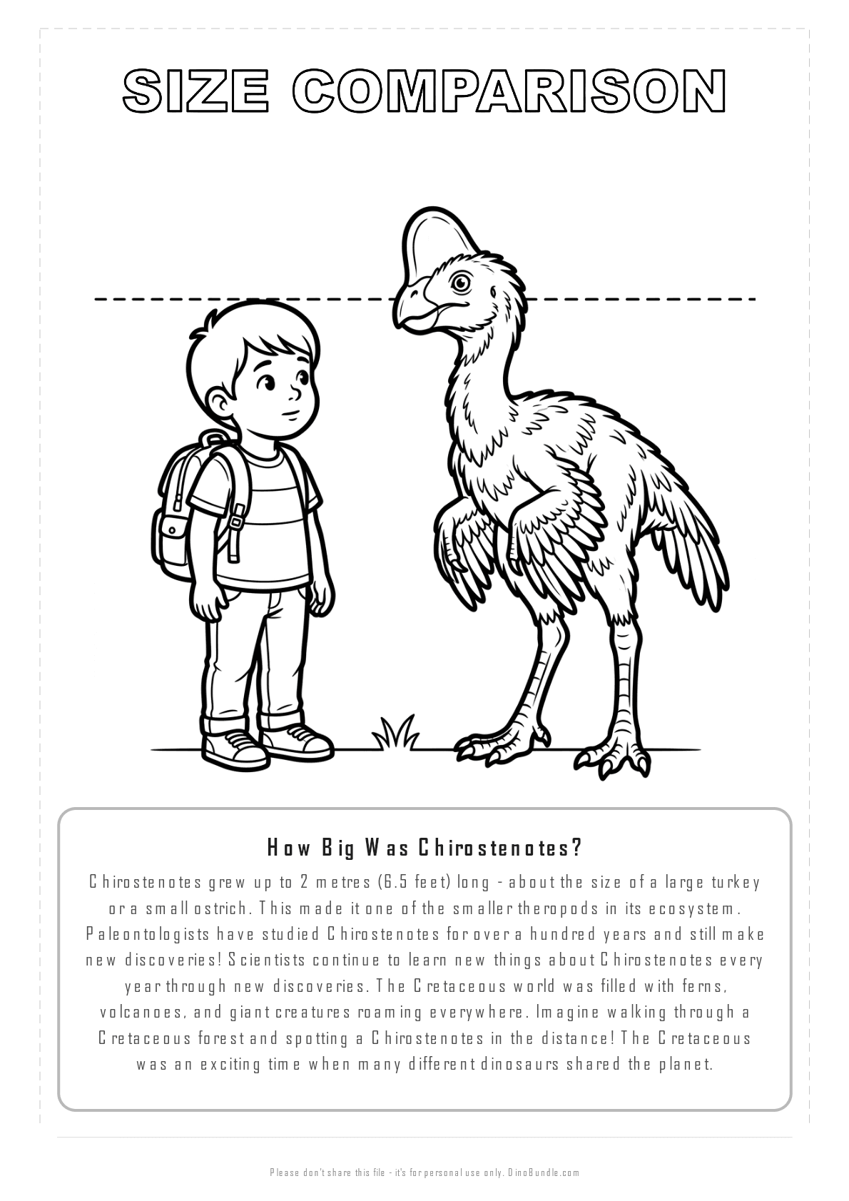 Chirostenotes printable page 8