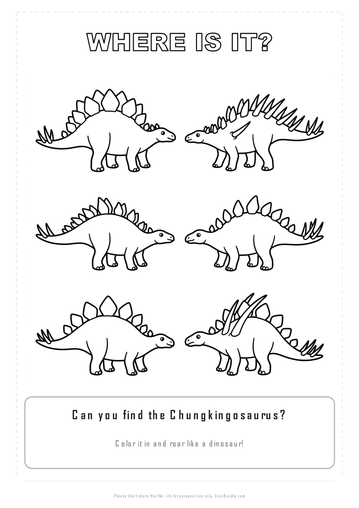 Chungkingosaurus printable page 3