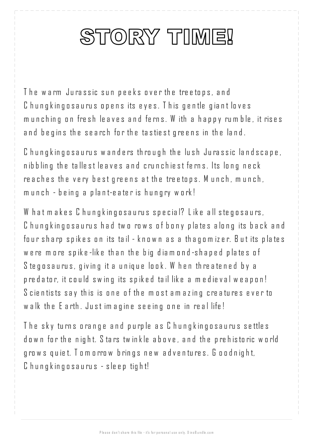 Chungkingosaurus printable page 4