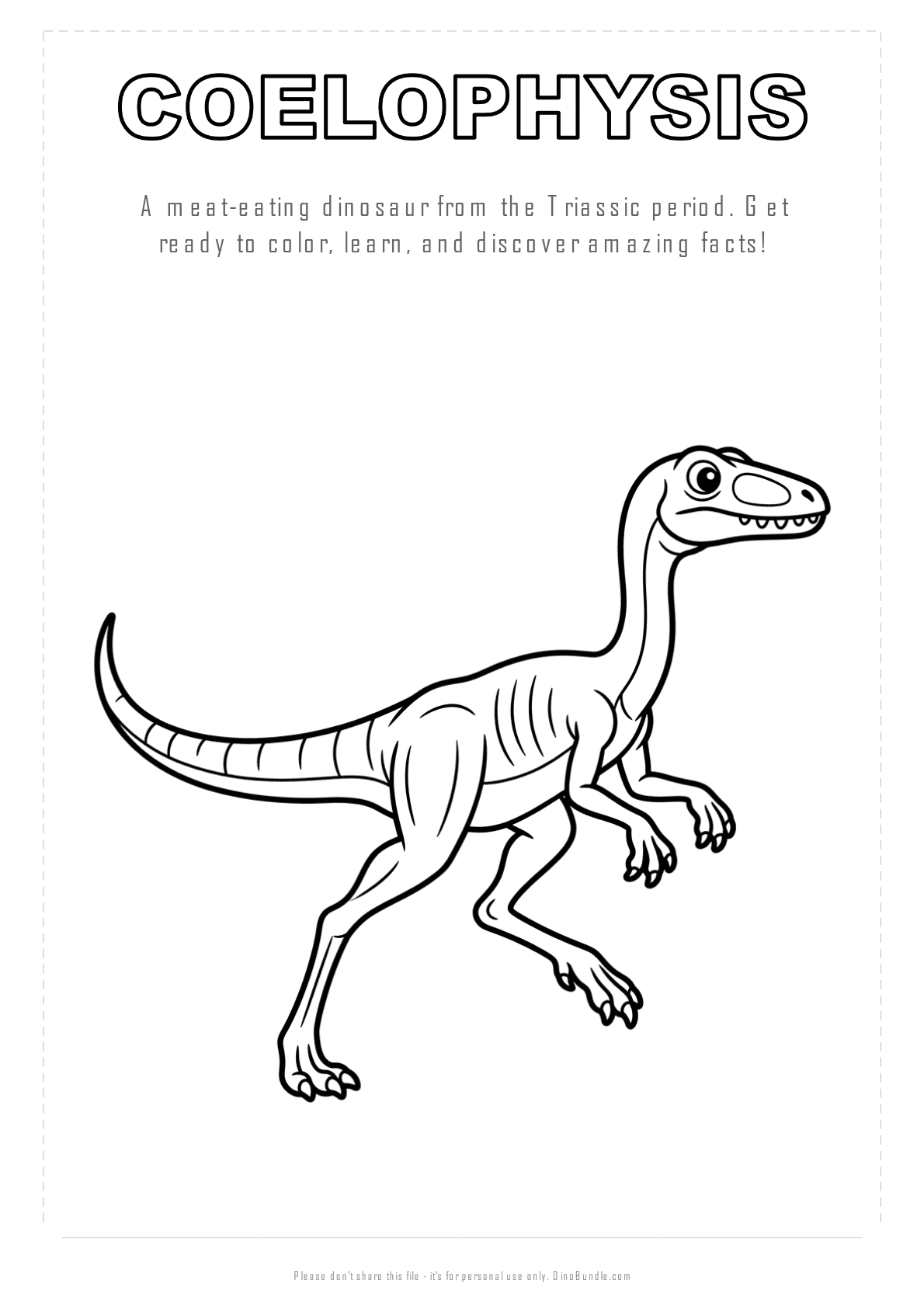 Coelophysis printable page 1