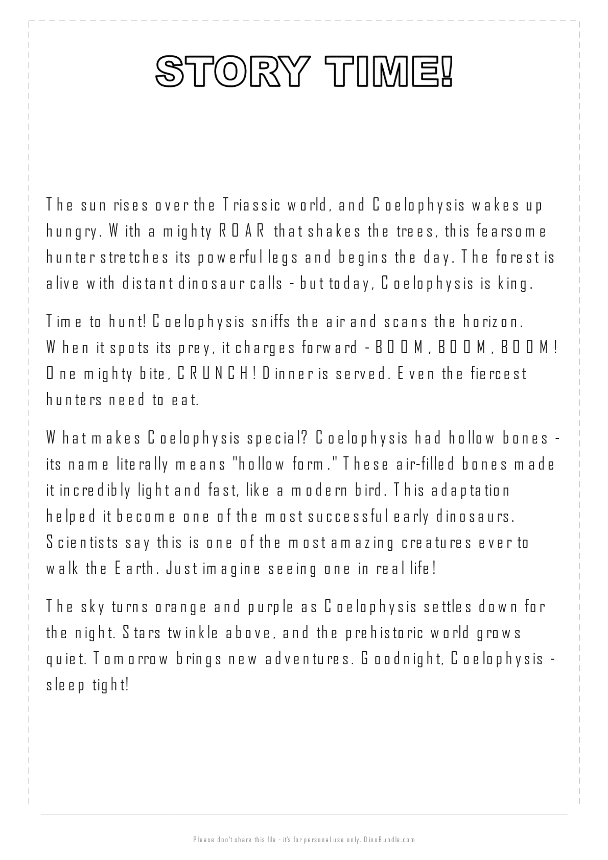 Coelophysis printable page 4