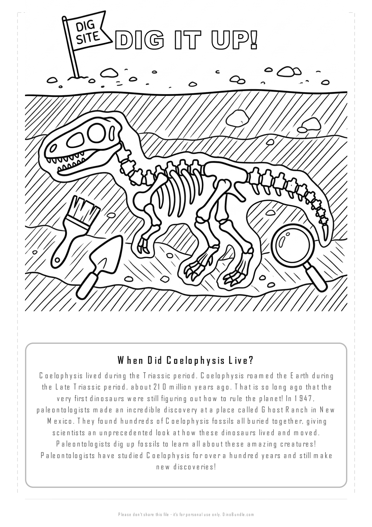 Coelophysis printable page 6